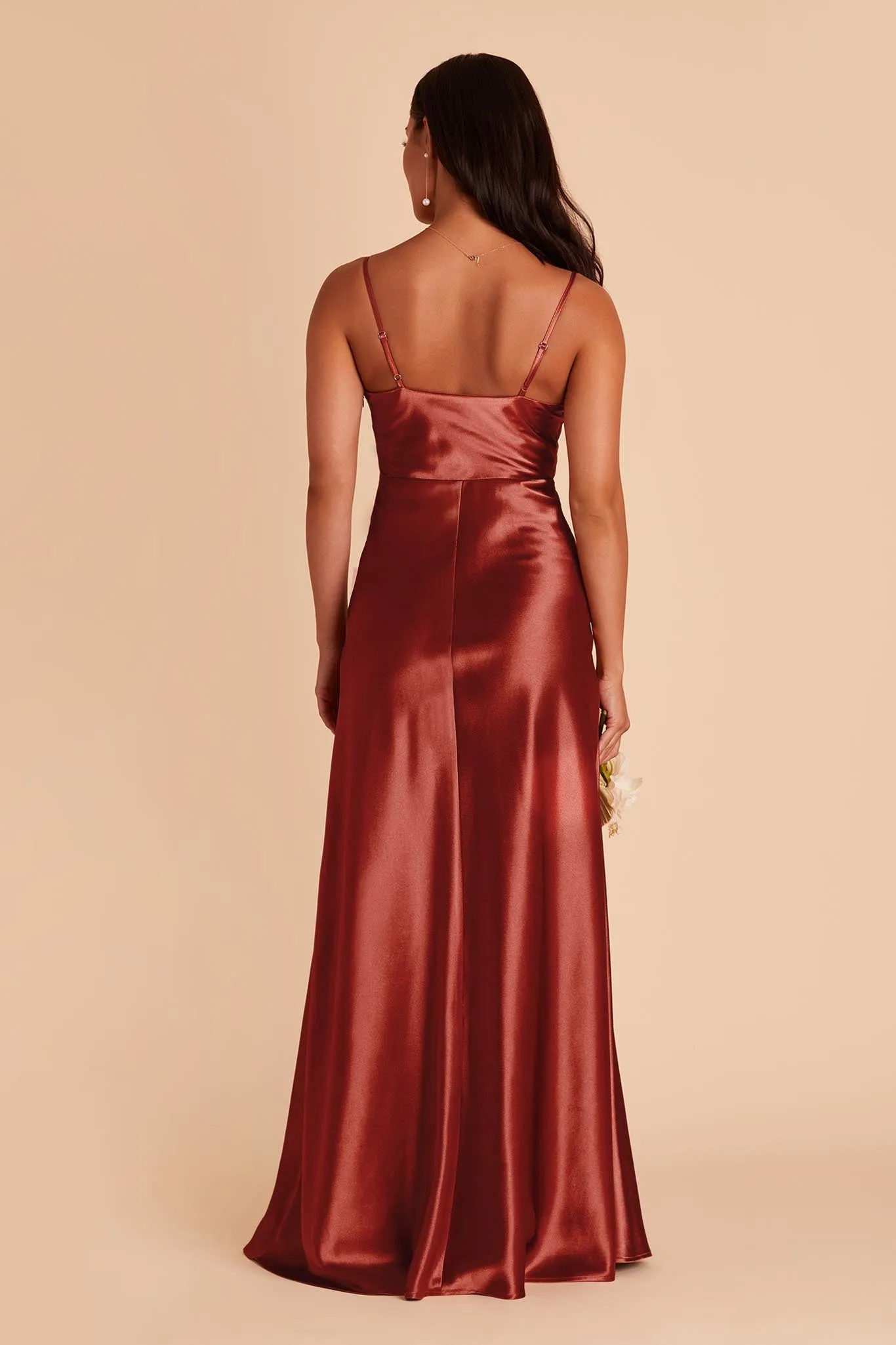 Lisa Shiny Satin Dress - Spice sold by Birdy Grey product image thumbnail 5