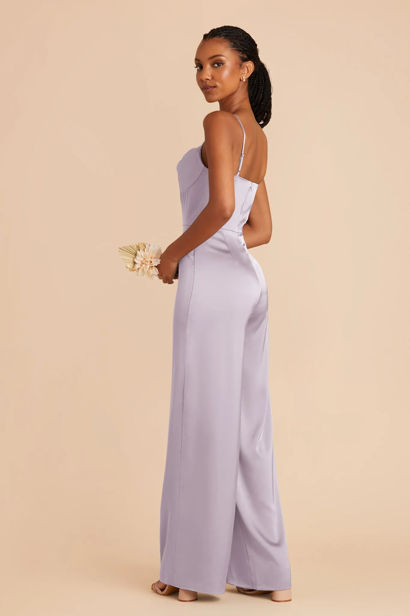 Donna Matte Satin Jumpsuit - Dusty Lilac sold by Birdy Grey product image thumbnail 4