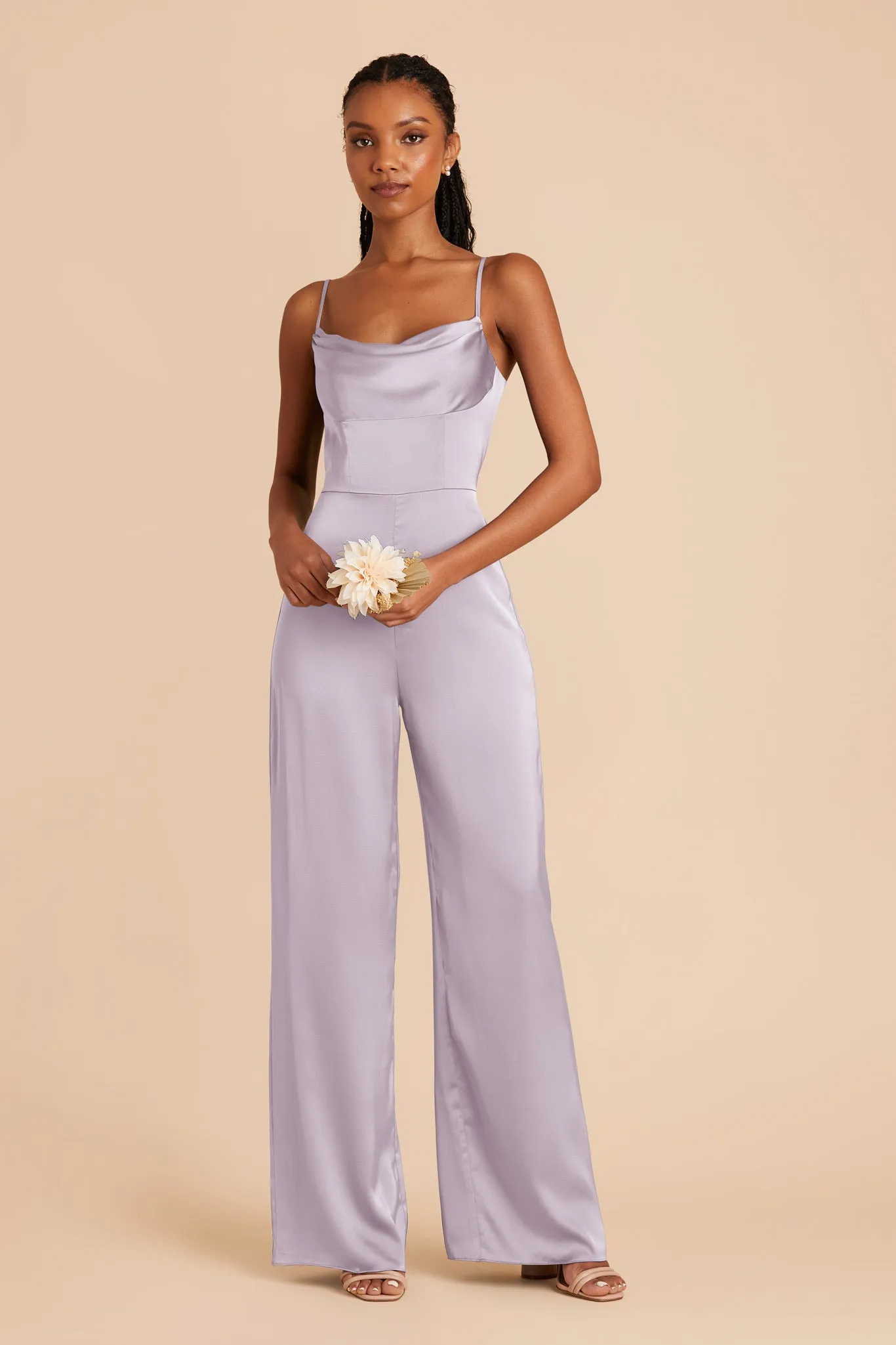 Donna Matte Satin Jumpsuit - Dusty Lilac sold by Birdy Grey product image thumbnail 3