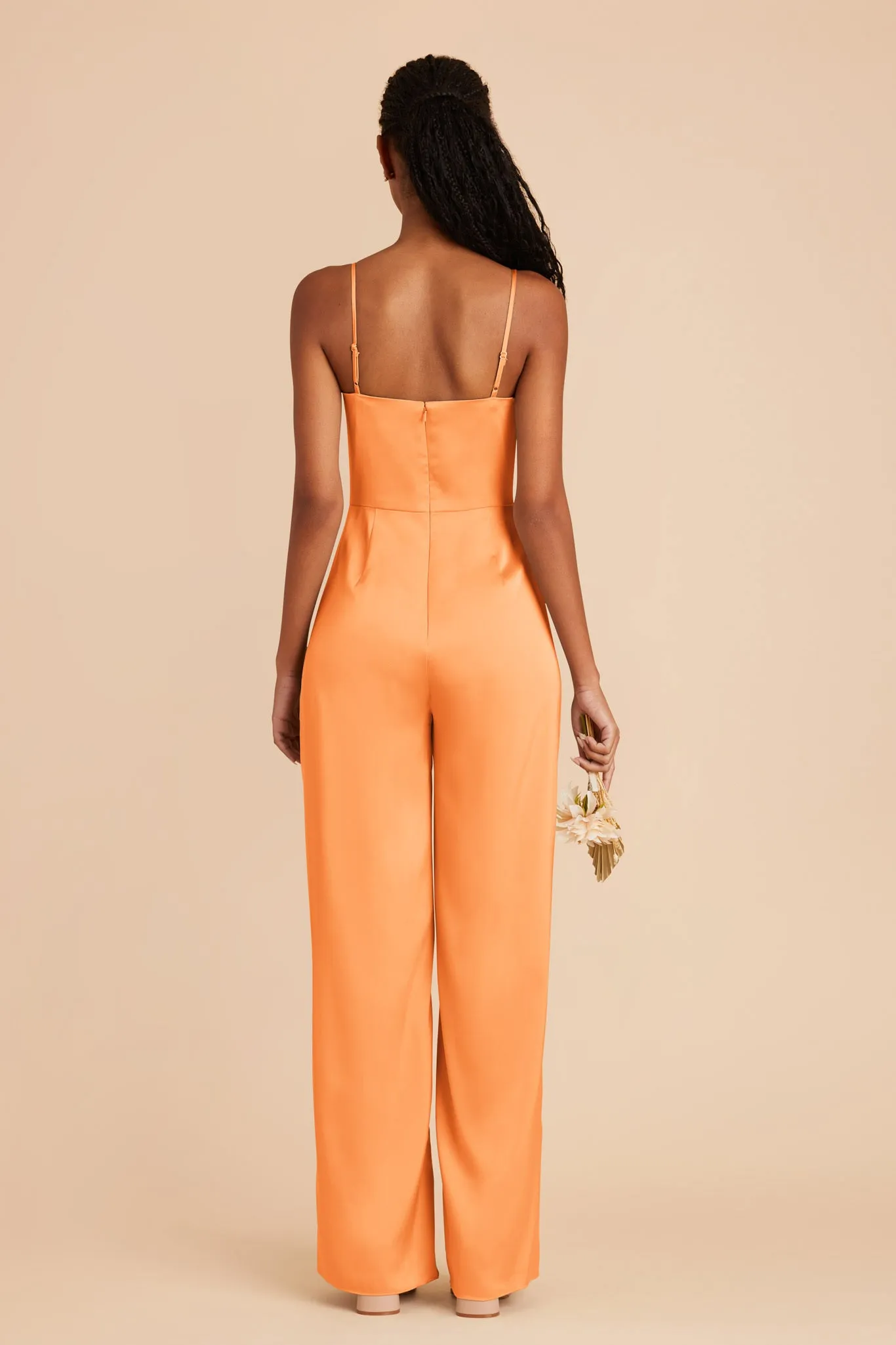 Donna Matte Satin Jumpsuit - Apricot sold by Birdy Grey product image thumbnail 5