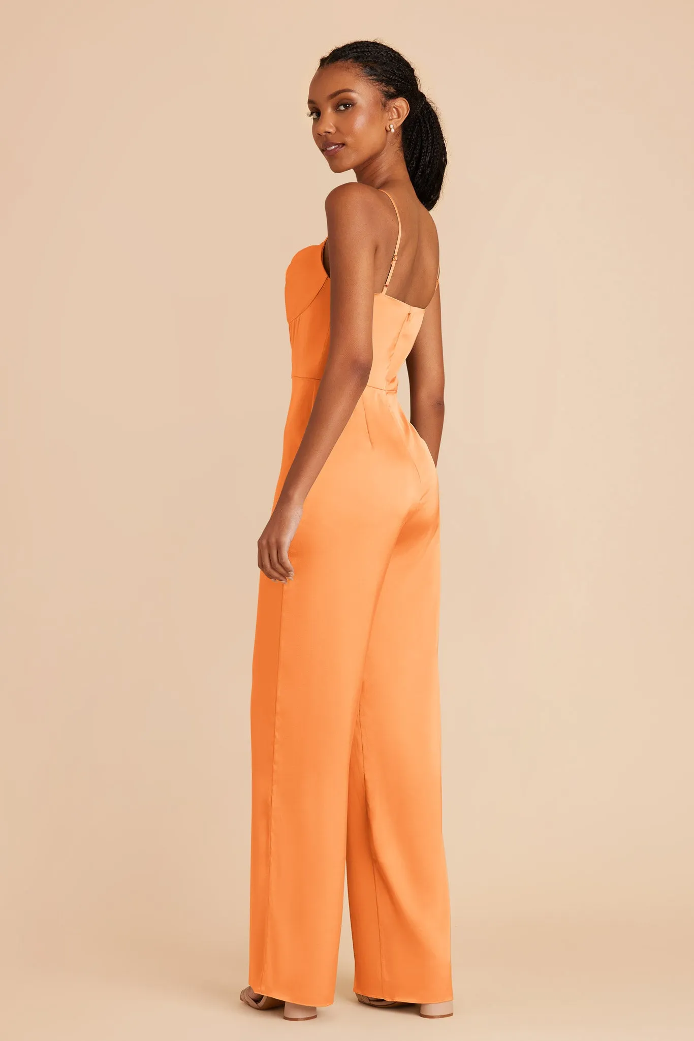 Donna Matte Satin Jumpsuit - Apricot sold by Birdy Grey product image thumbnail 4