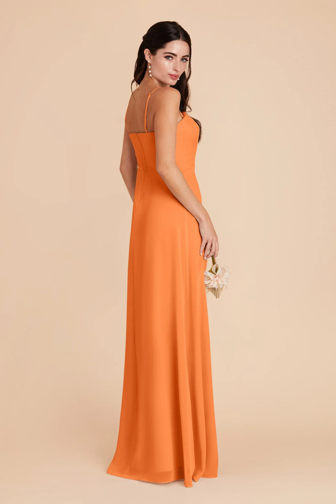 Chris Chiffon Dress - Apricot sold by Birdy Grey product image thumbnail 5
