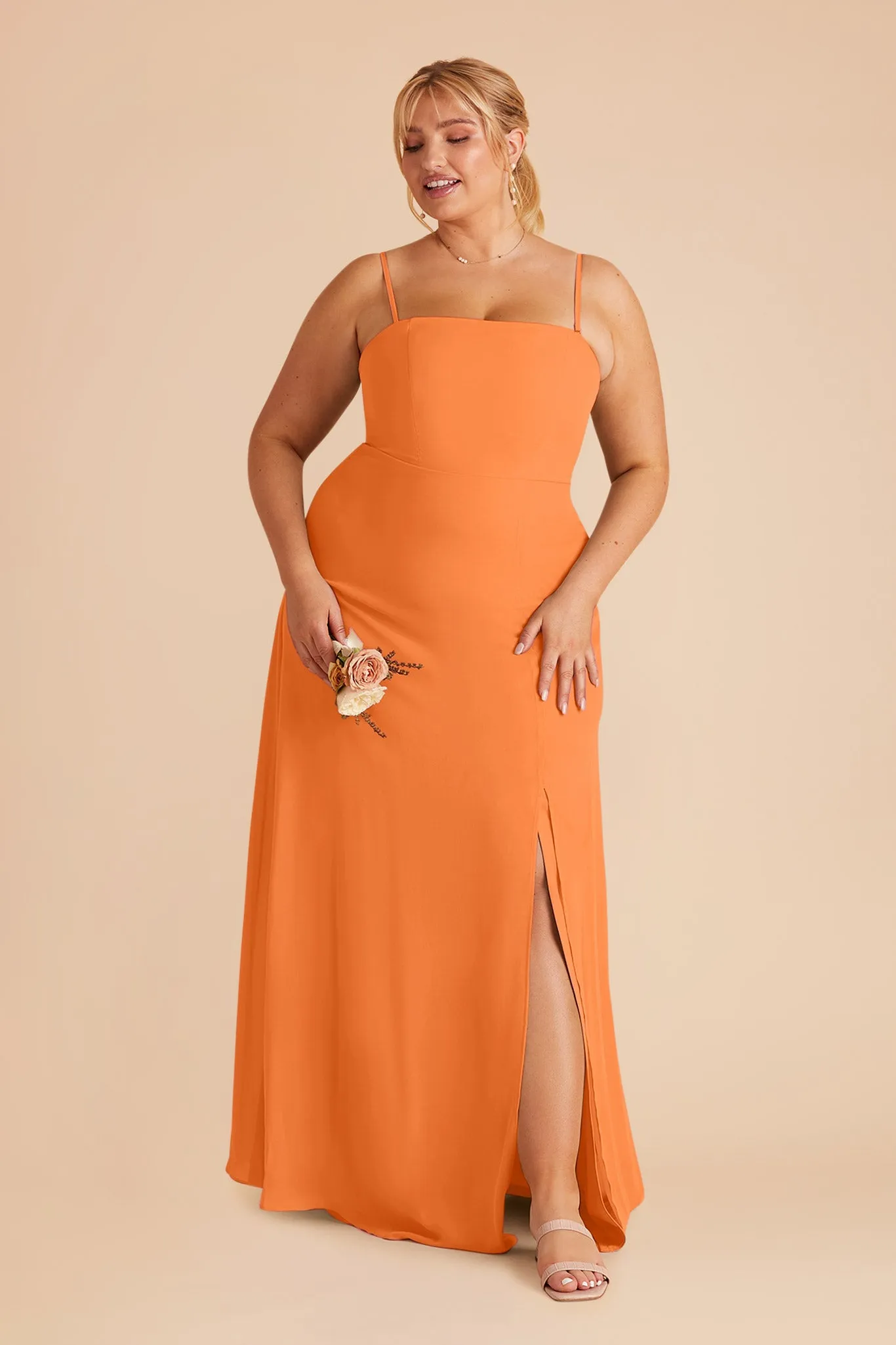 Chris Chiffon Dress - Apricot sold by Birdy Grey product image thumbnail 2