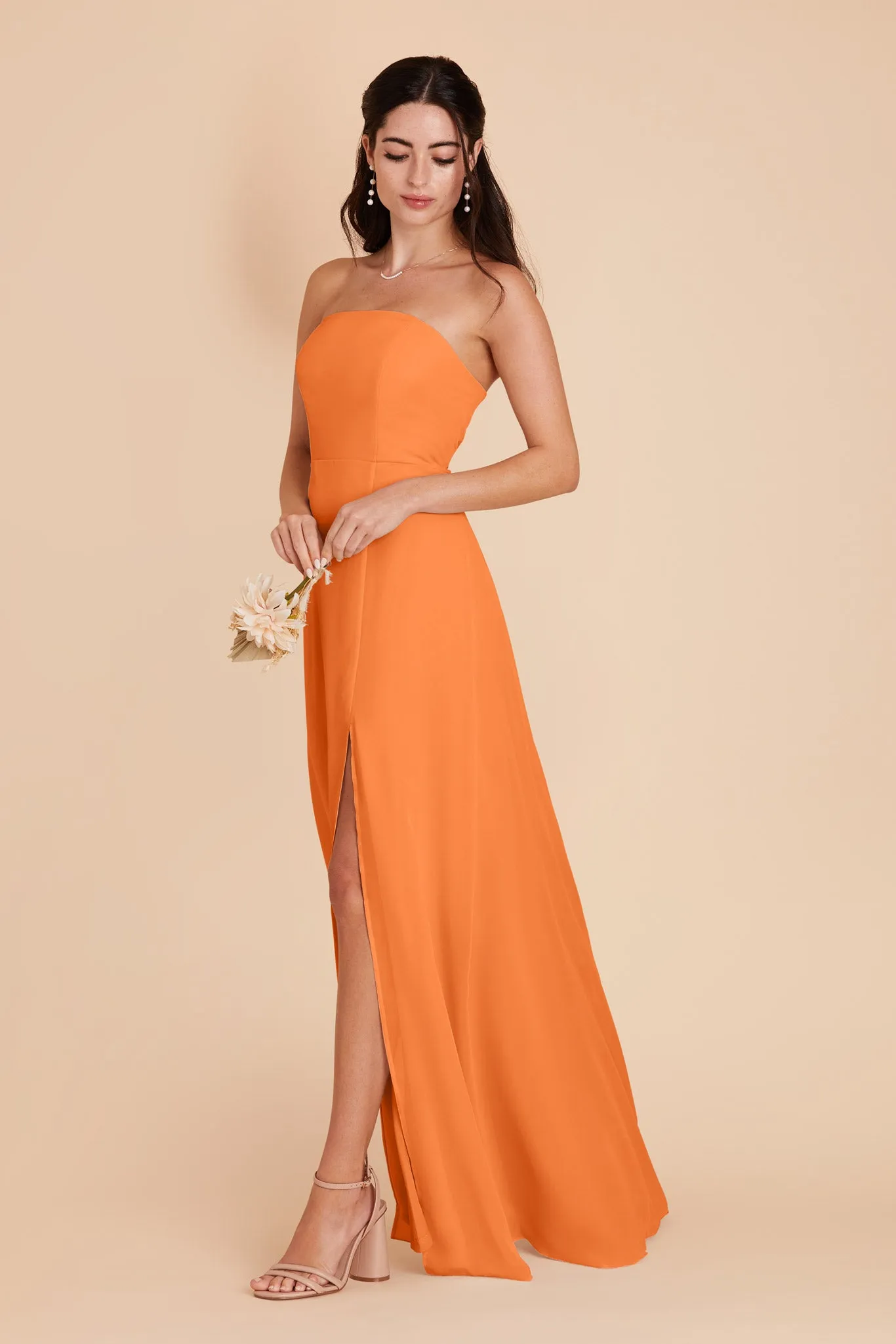 Chris Chiffon Dress - Apricot sold by Birdy Grey product image thumbnail 4