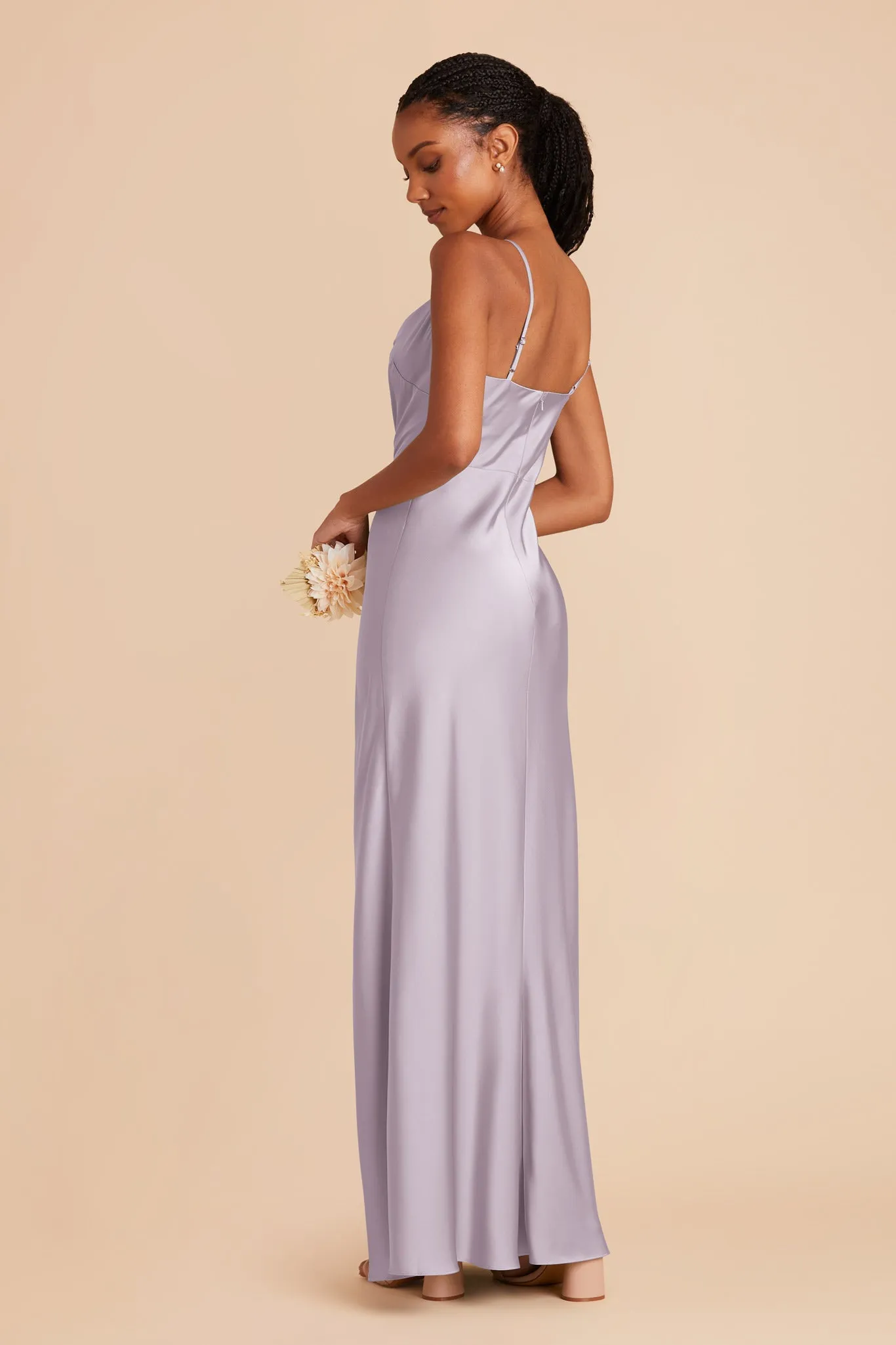 Lisa Matte Satin Dress - Dusty Lilac sold by Birdy Grey product image thumbnail 4