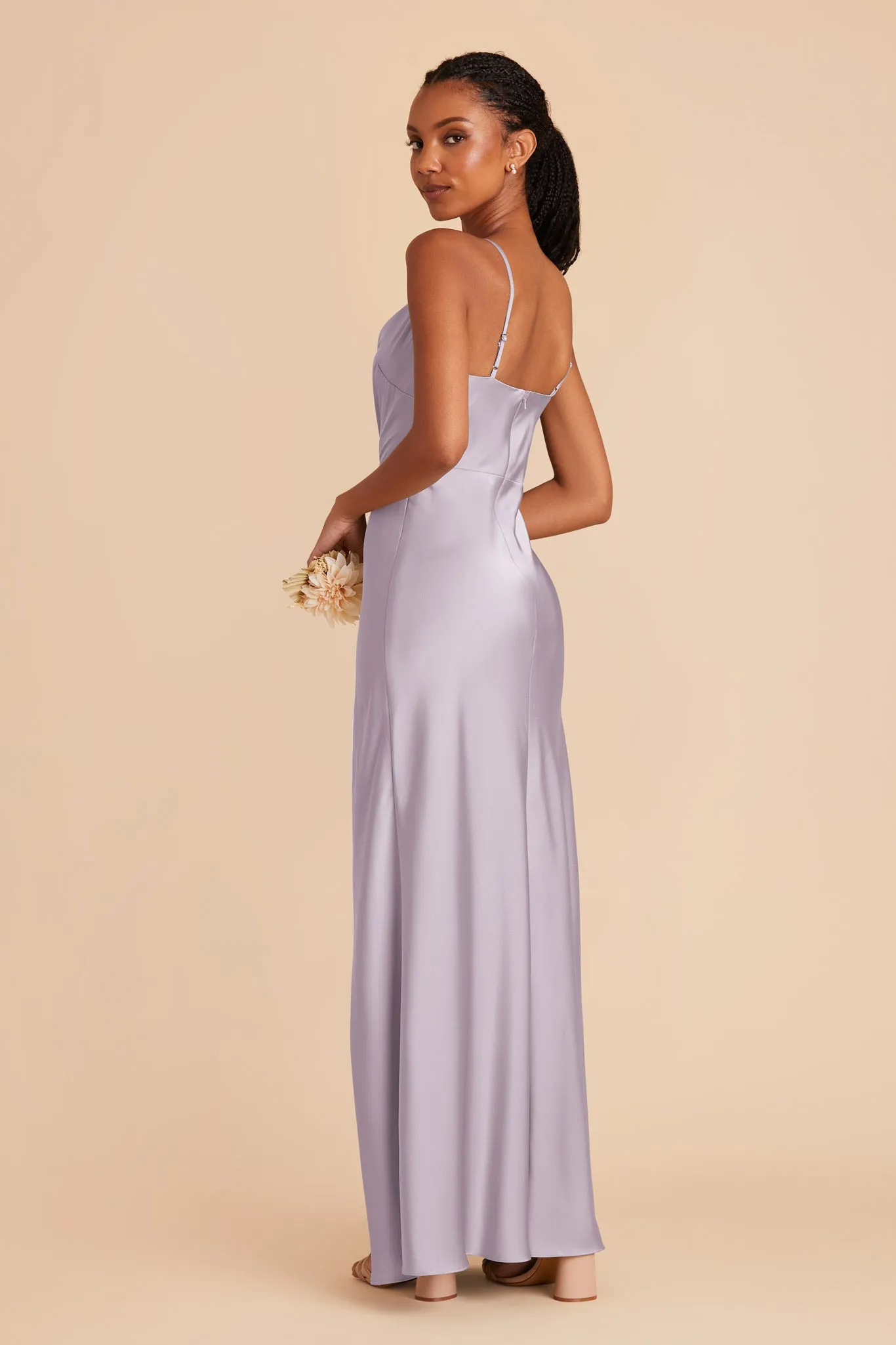 Lisa Matte Satin Dress - Dusty Lilac sold by Birdy Grey product image thumbnail 5