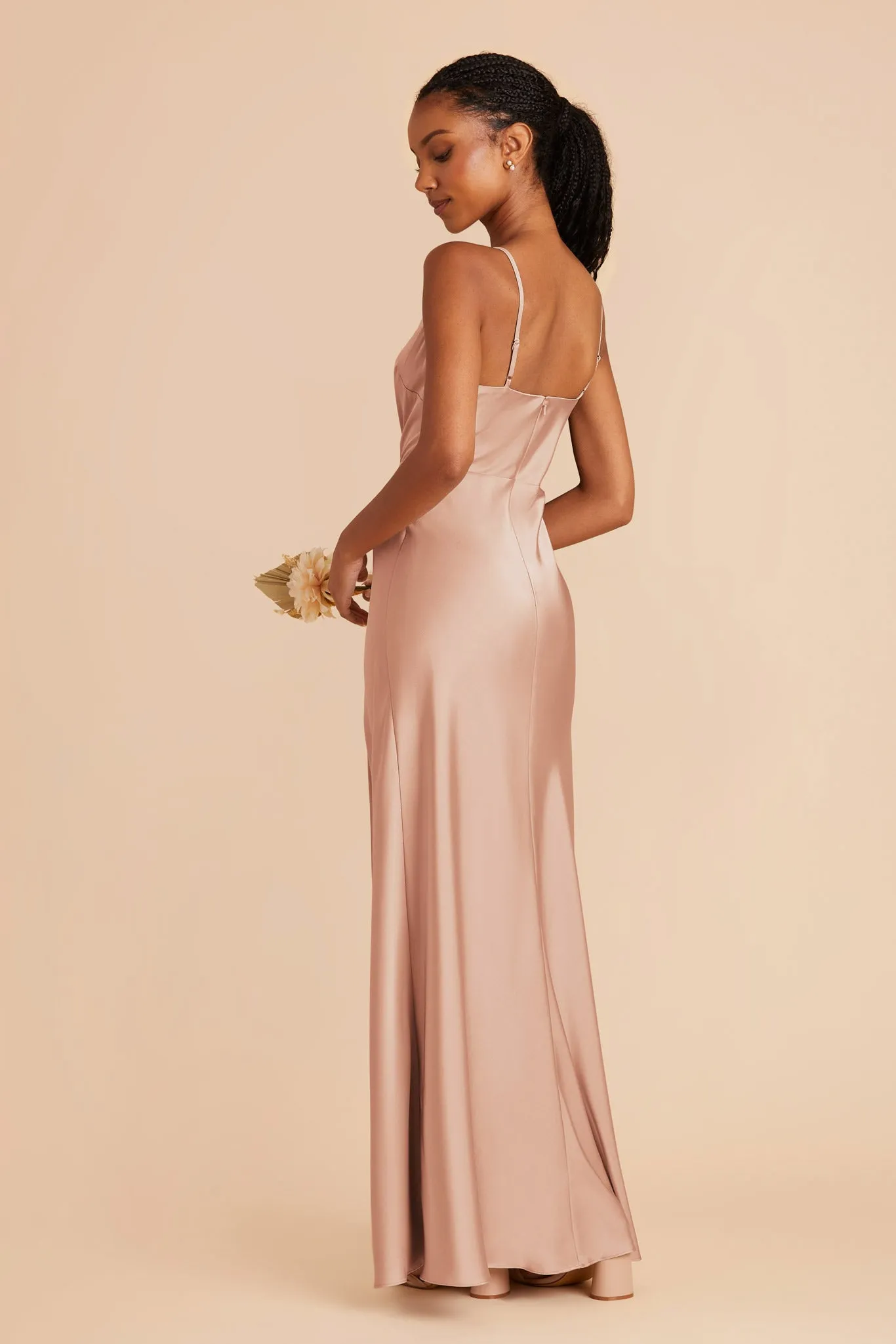Lisa Matte Satin Dress - Rose Gold sold by Birdy Grey product image thumbnail 4