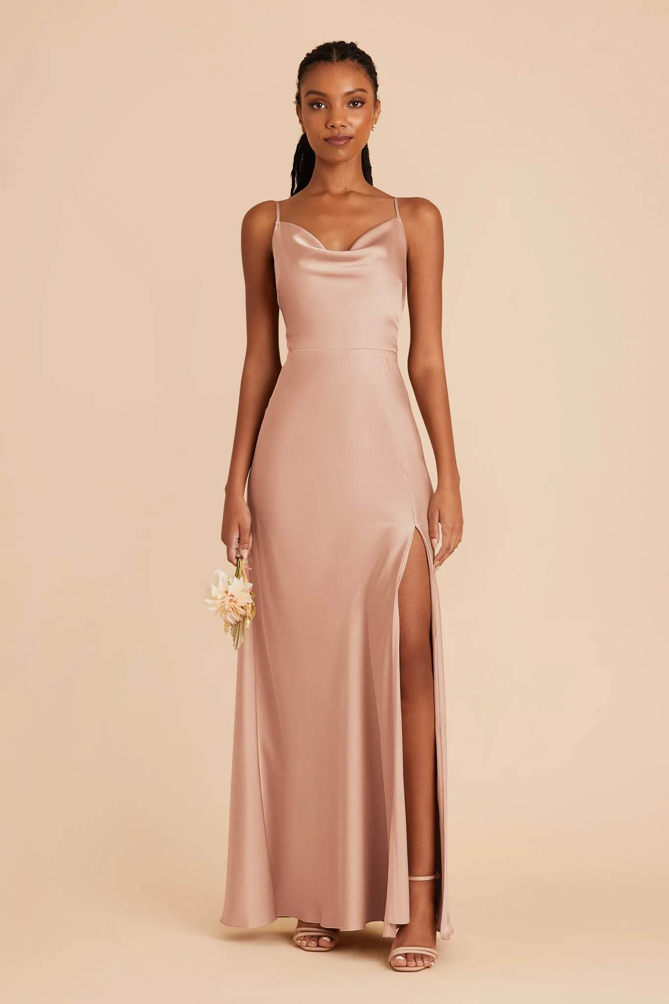 Lisa Matte Satin Dress - Rose Gold sold by Birdy Grey product image thumbnail 2