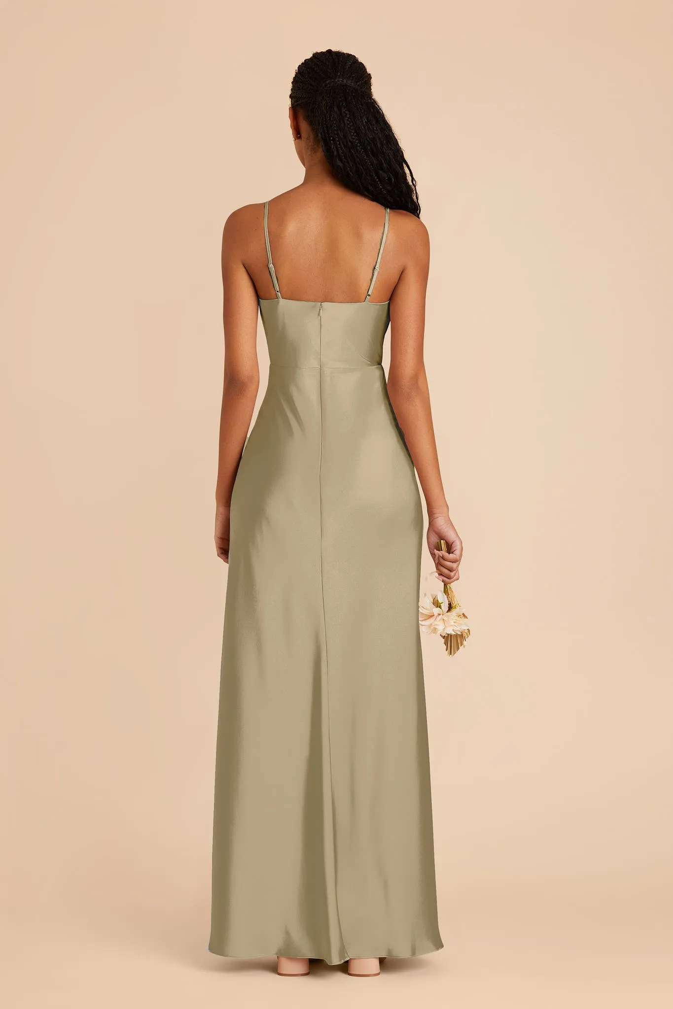 Lisa Matte Satin Dress - Moss Green sold by Birdy Grey product image thumbnail 5