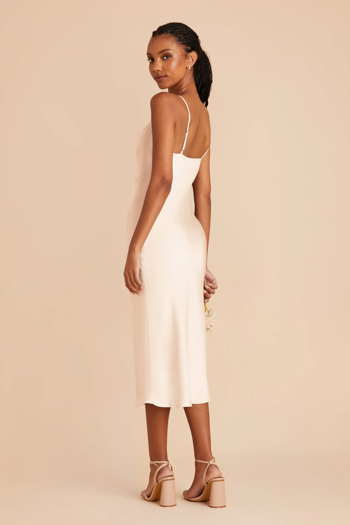 Liza Matte Satin Dress - Champagne sold by Birdy Grey product image thumbnail 4