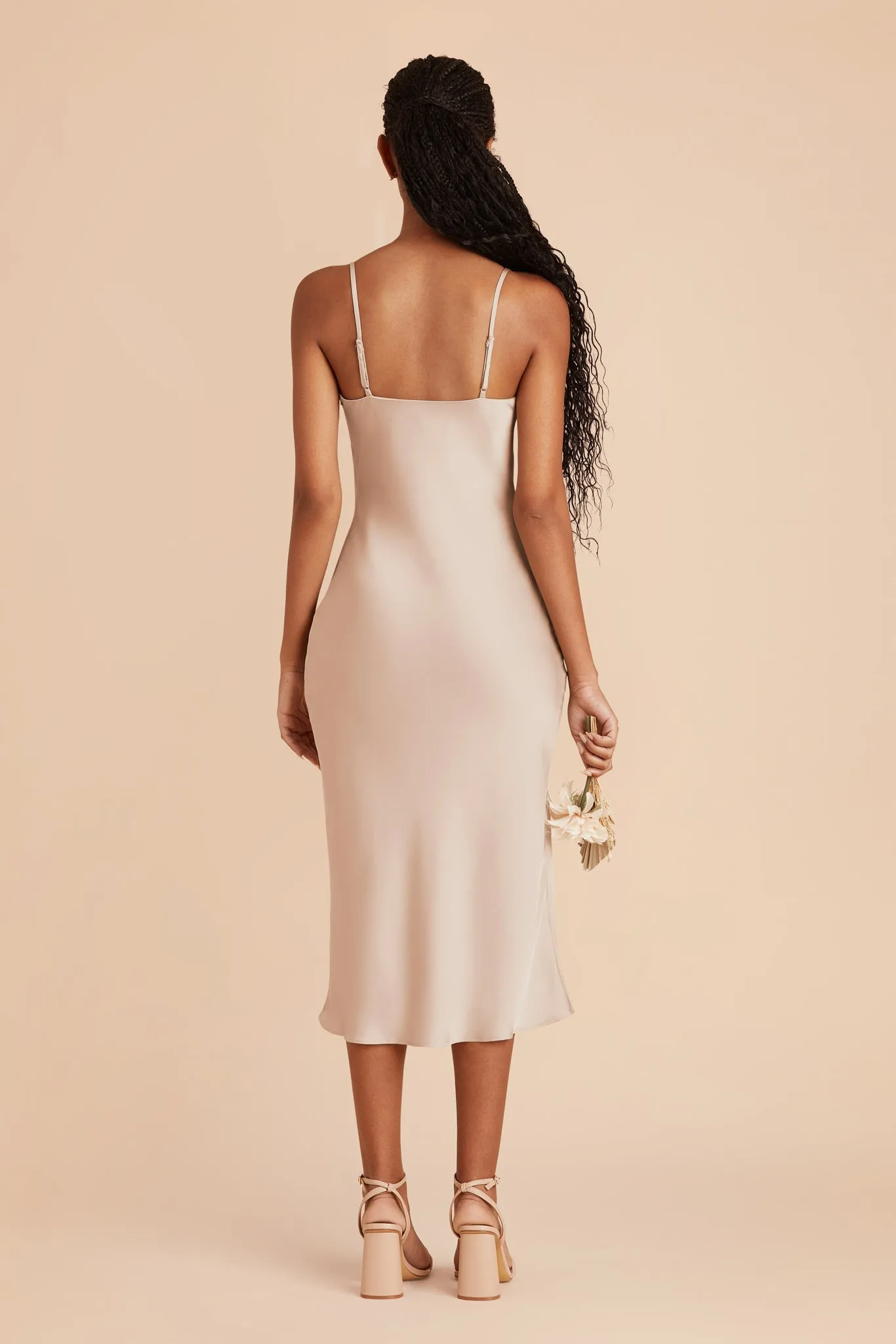 Liza Matte Satin Dress - Taupe sold by Birdy Grey product image thumbnail 5