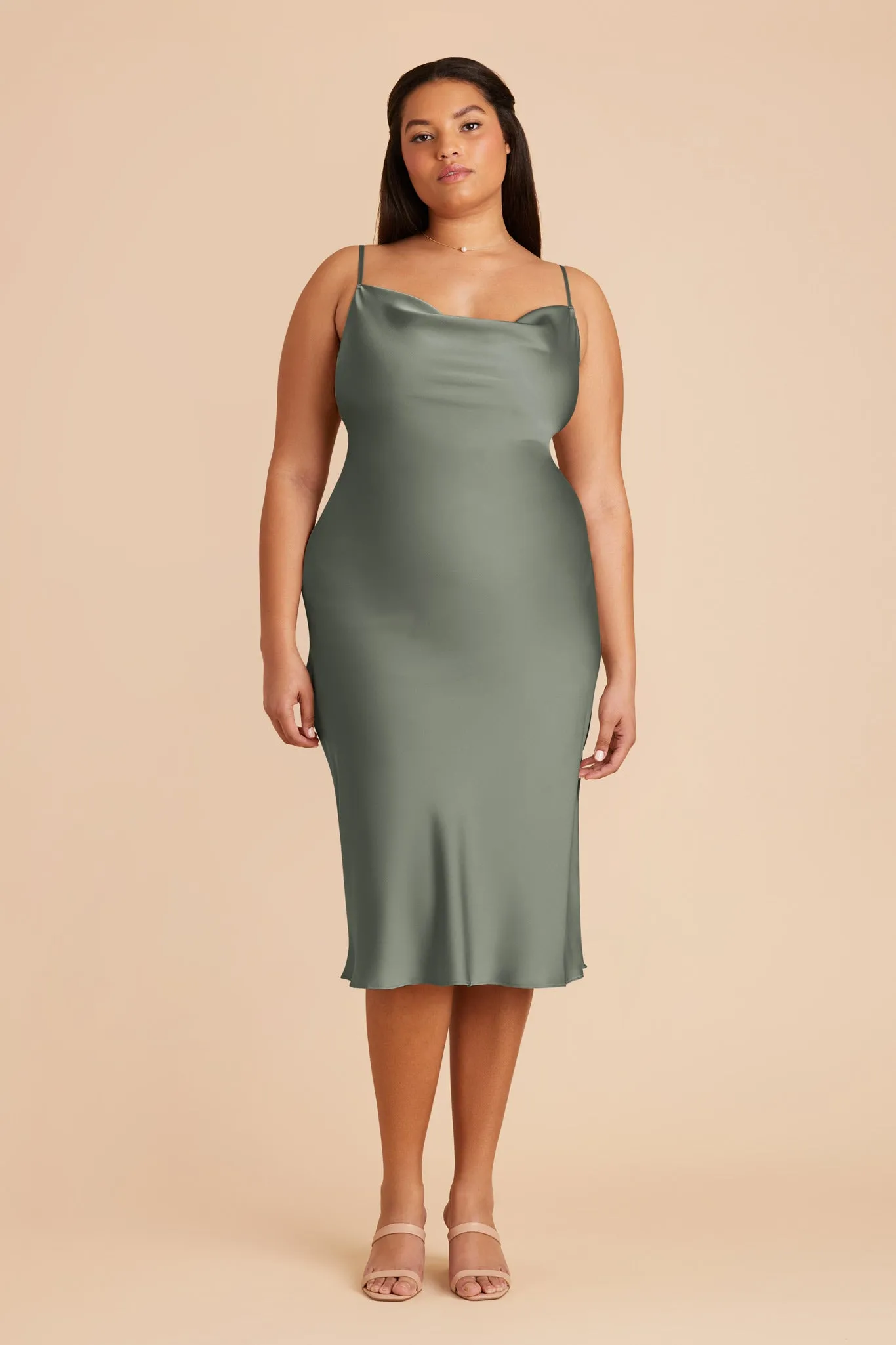 Liza Matte Satin Dress - Sea Glass sold by Birdy Grey product image thumbnail 2