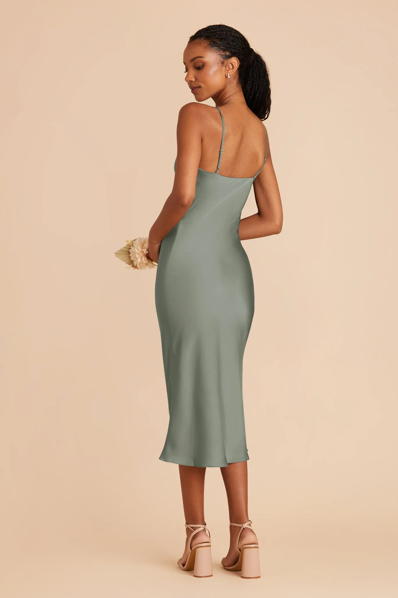 Liza Matte Satin Dress - Sea Glass sold by Birdy Grey product image thumbnail 5