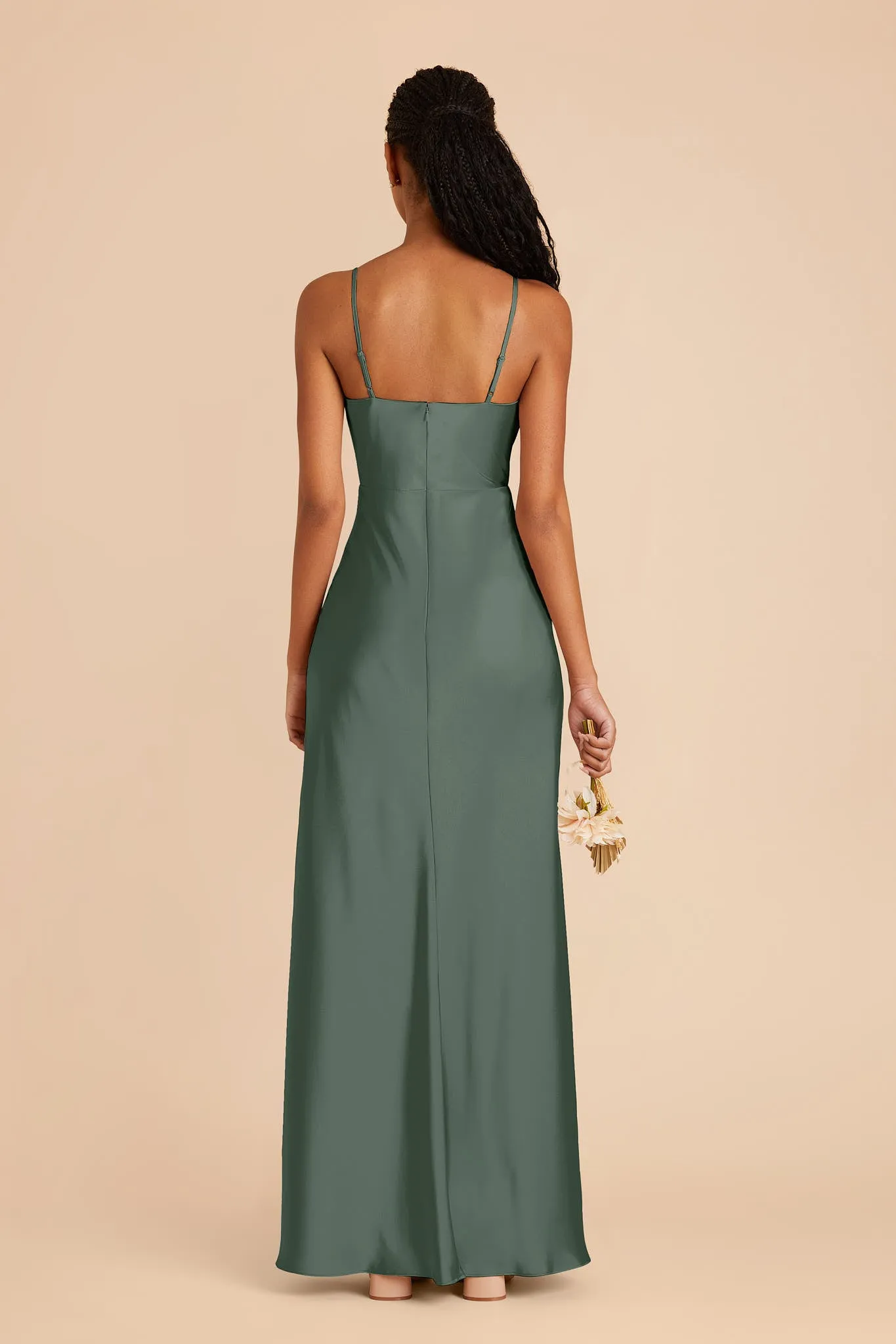 Lisa Matte Satin Dress - Eucalyptus sold by Birdy Grey product image thumbnail 5