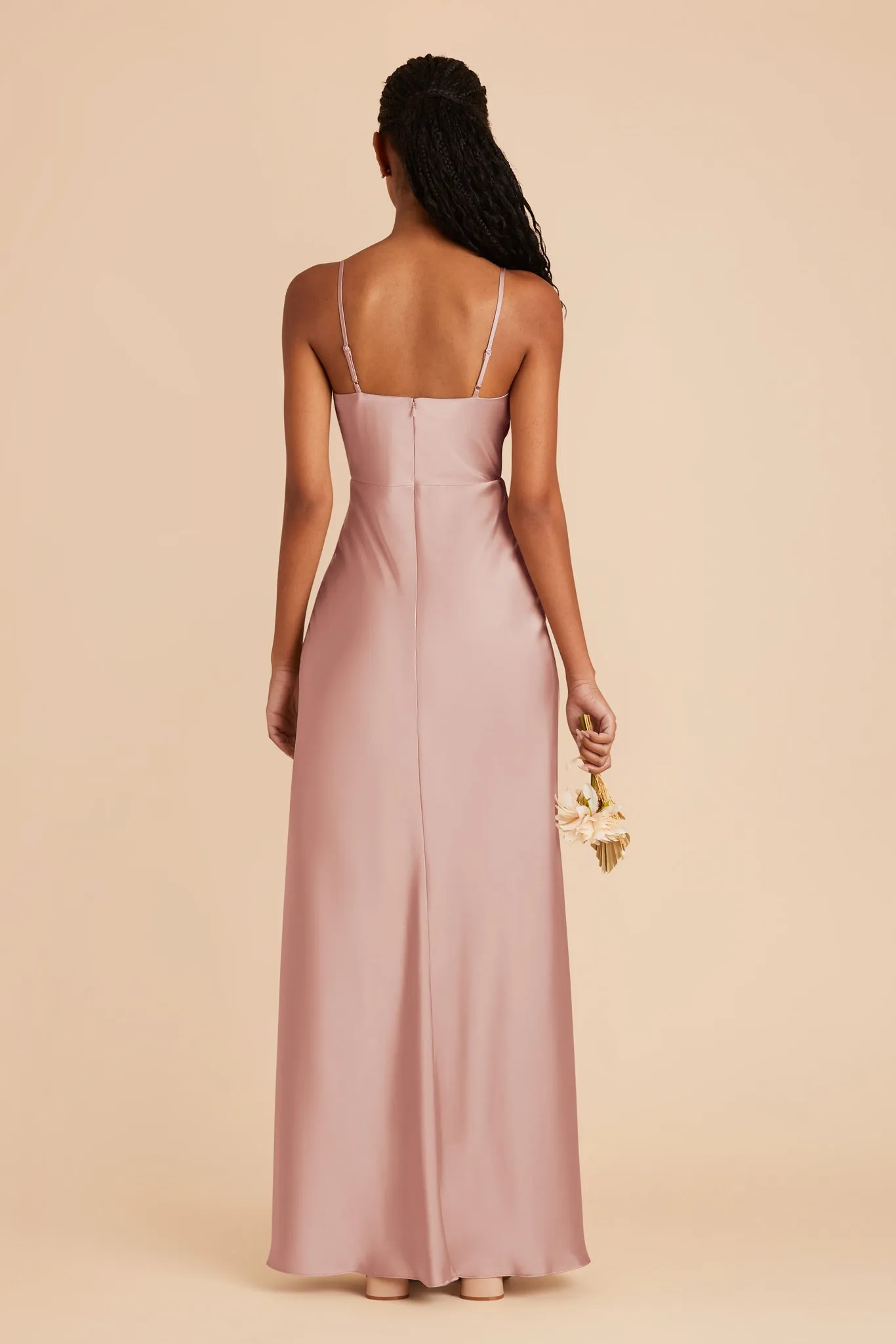 Lisa Matte Satin Dress - English Rose sold by Birdy Grey product image thumbnail 5