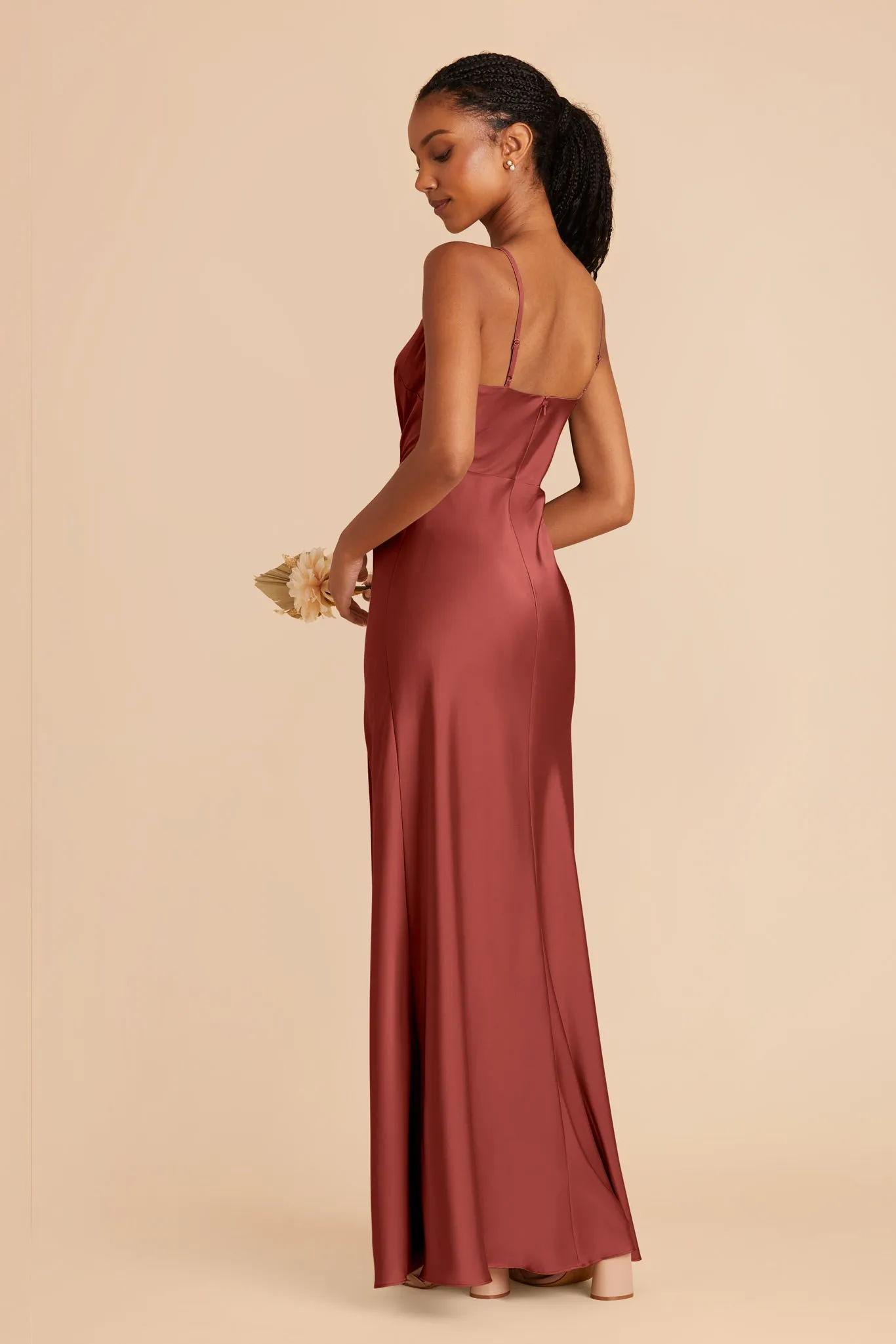 Lisa Matte Satin Dress - Spice sold by Birdy Grey product image thumbnail 4