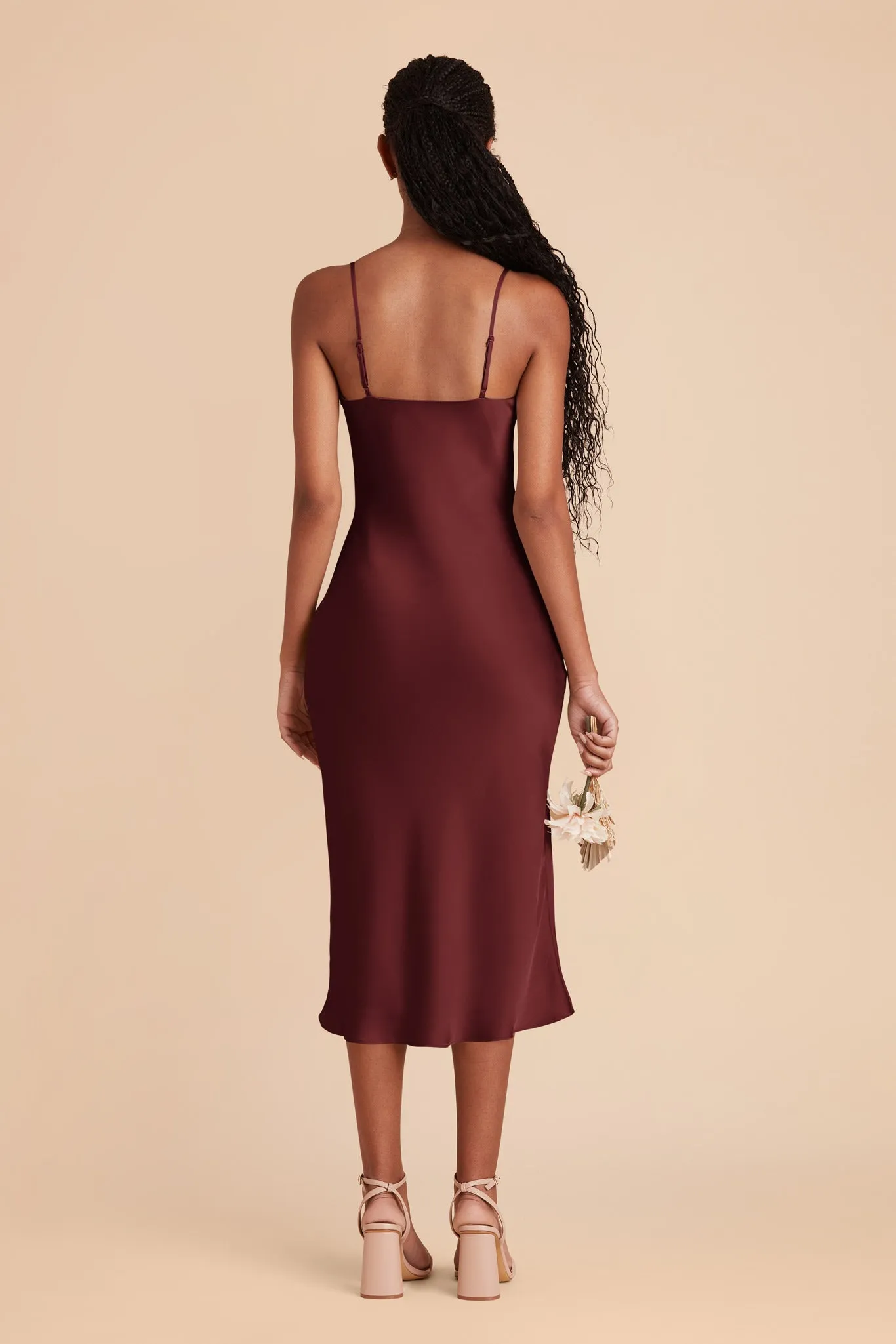 Liza Matte Satin Dress - Cabernet sold by Birdy Grey product image thumbnail 5