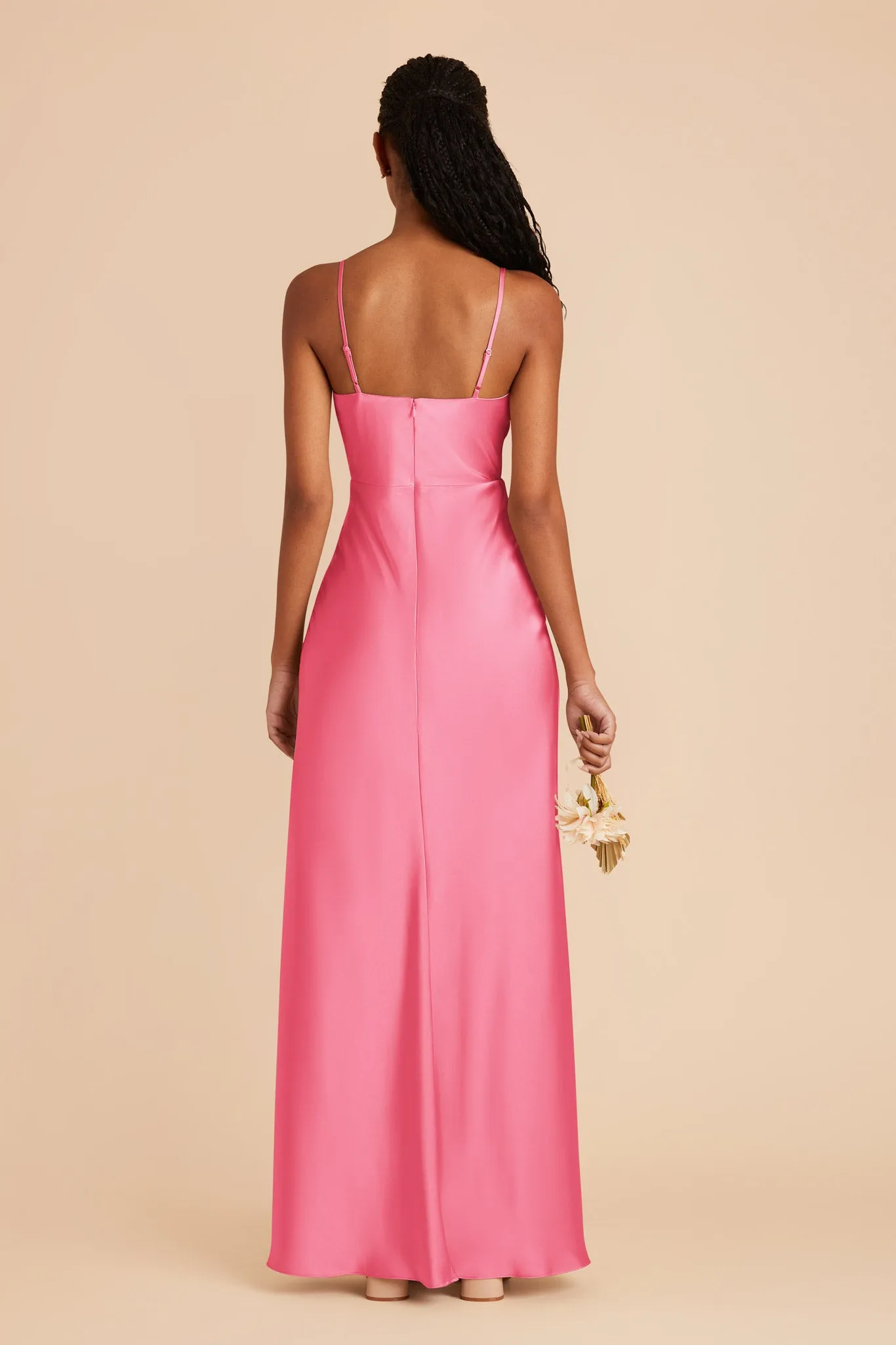 Lisa Matte Satin Dress - Bon Bon Pink sold by Birdy Grey product image thumbnail 4