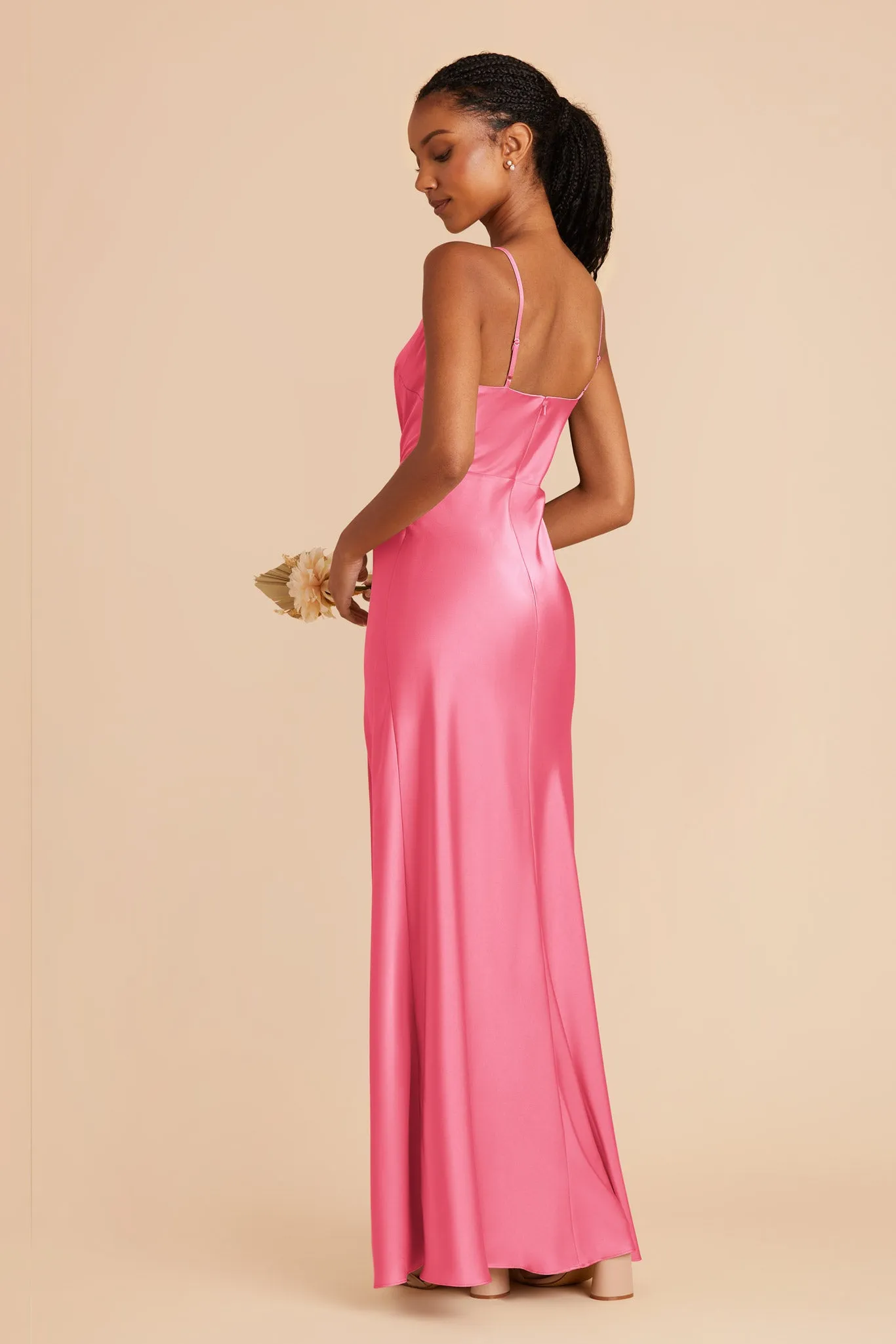 Lisa Matte Satin Dress - Bon Bon Pink sold by Birdy Grey product image thumbnail 5