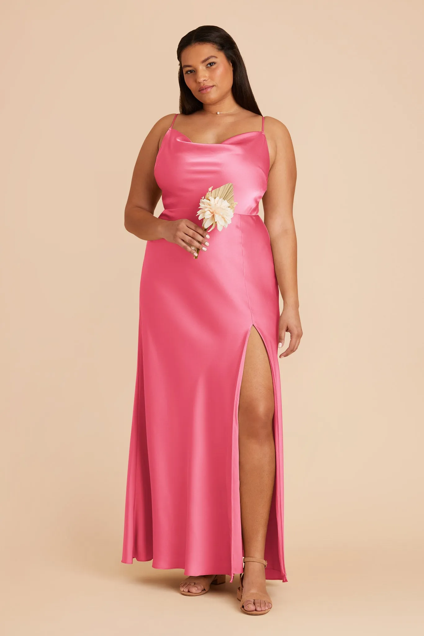 Lisa Matte Satin Dress - Bon Bon Pink sold by Birdy Grey product image thumbnail 2