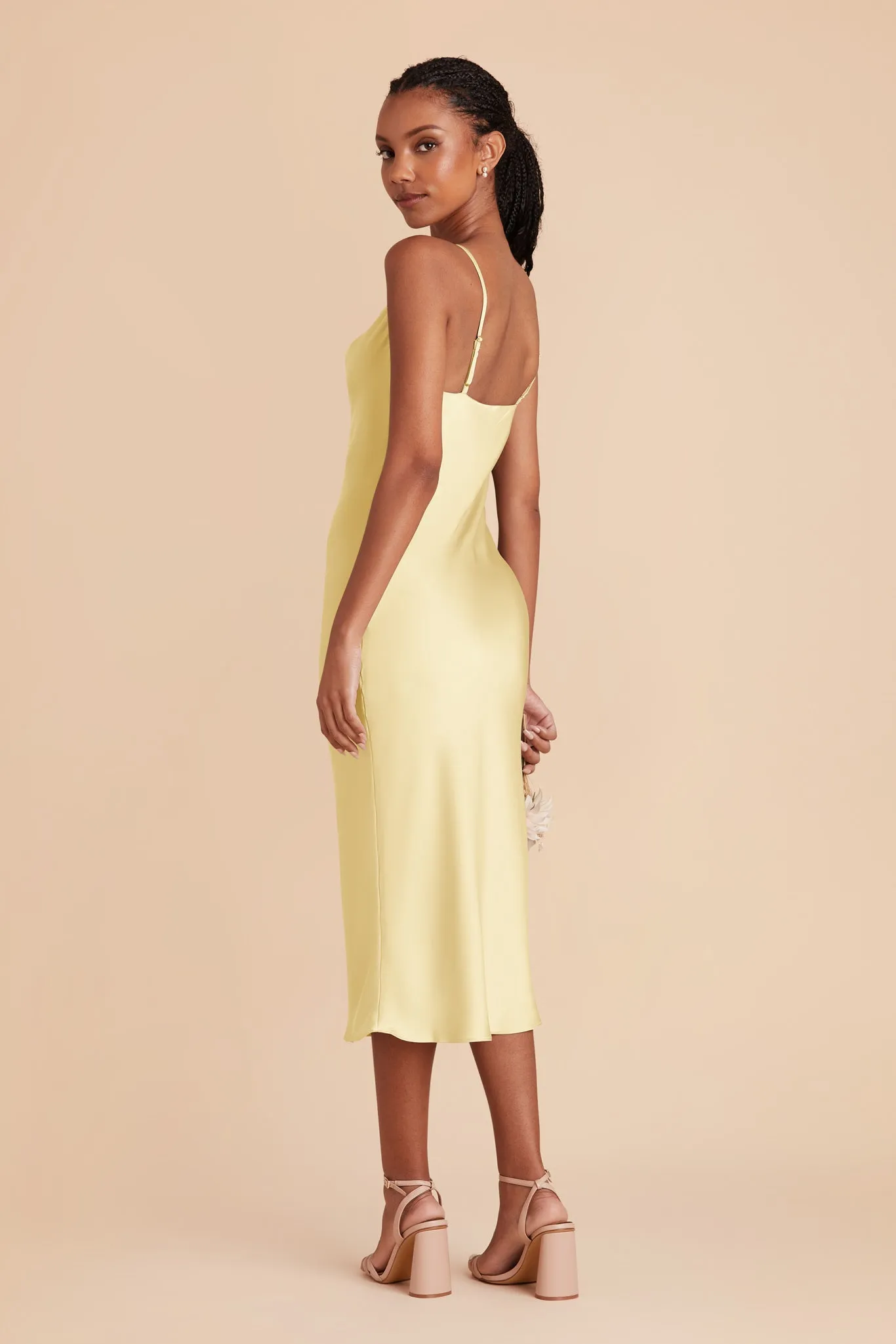Liza Matte Satin Dress - Lemon Sorbet sold by Birdy Grey product image thumbnail 4