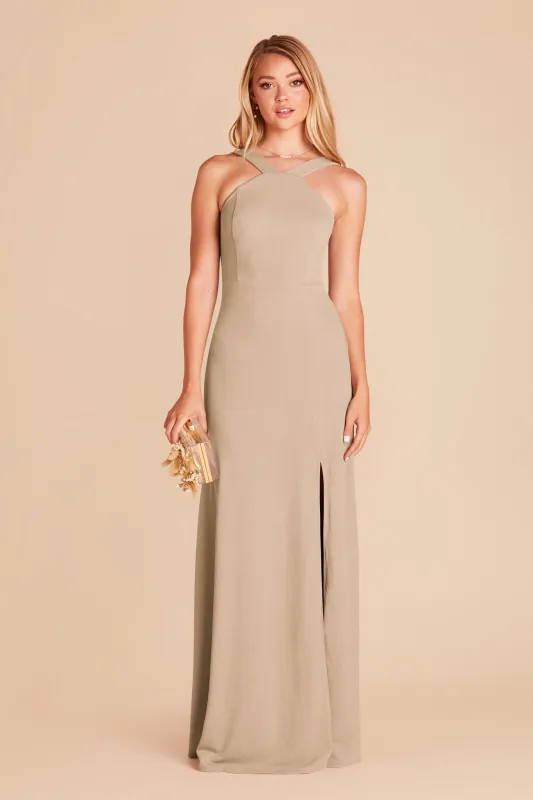 Gene Crepe Dress - Almond sold by Birdy Grey