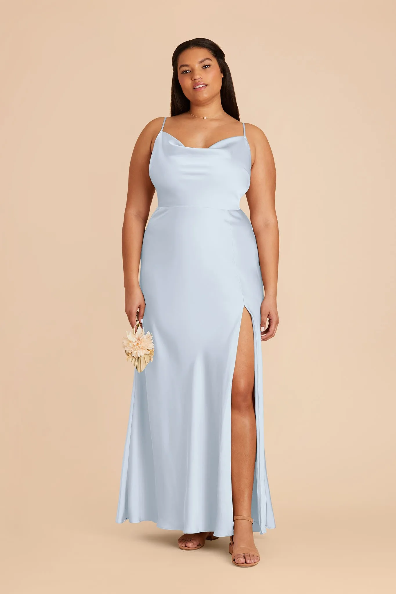 Lisa Matte Satin Dress - Mist Blue sold by Birdy Grey product image thumbnail 2