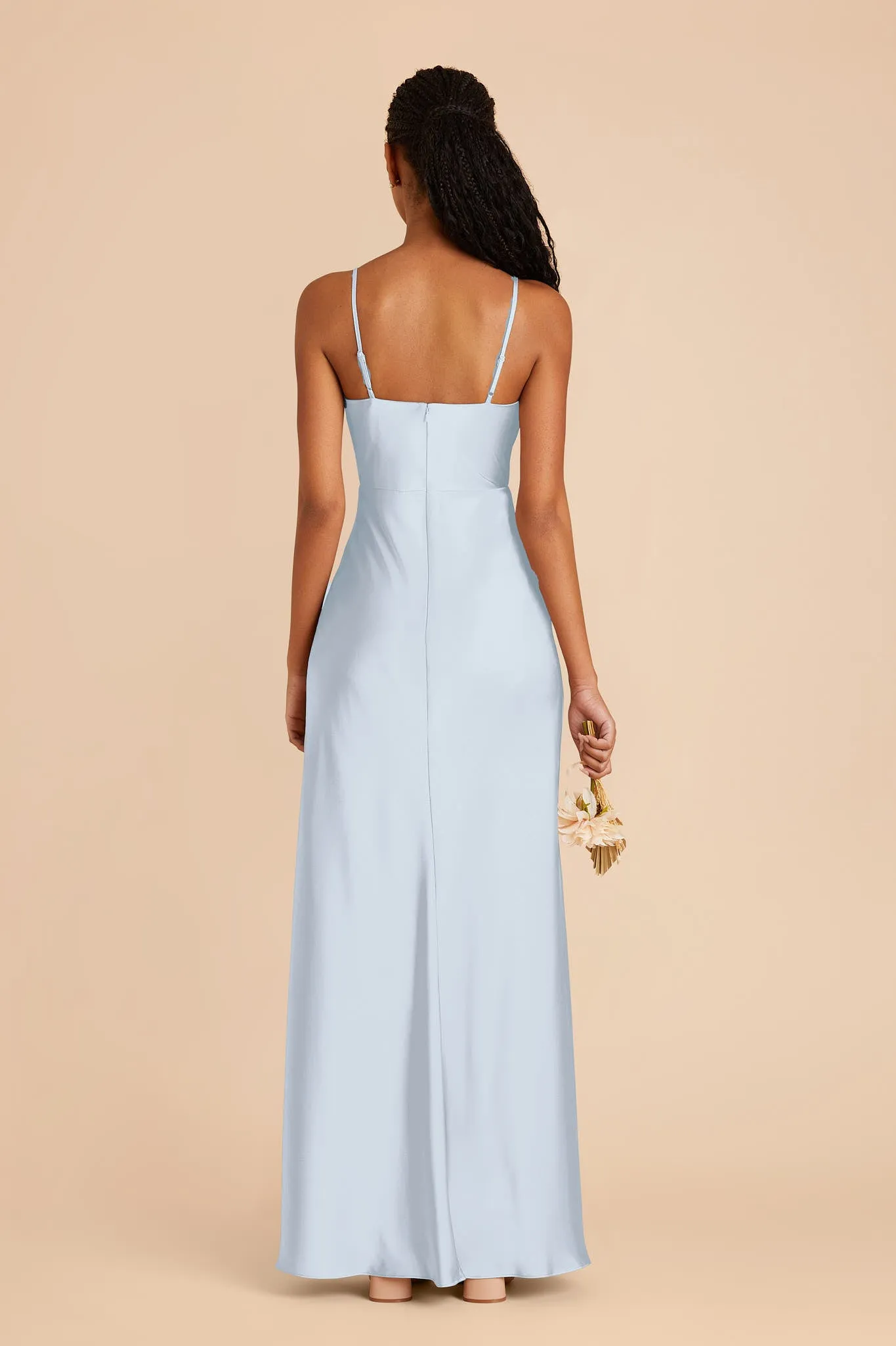 Lisa Matte Satin Dress - Mist Blue sold by Birdy Grey product image thumbnail 5