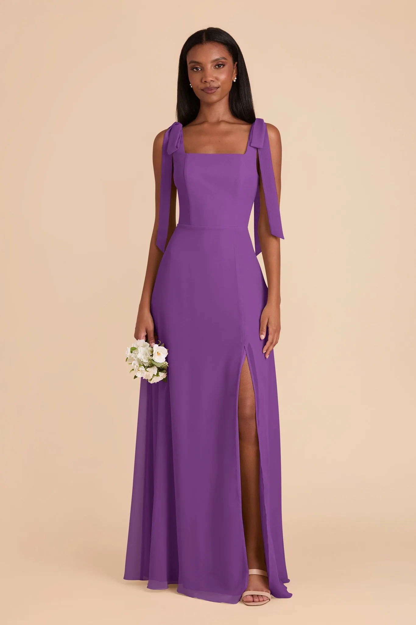 Alex Chiffon Dress - Amethyst sold by Birdy Grey