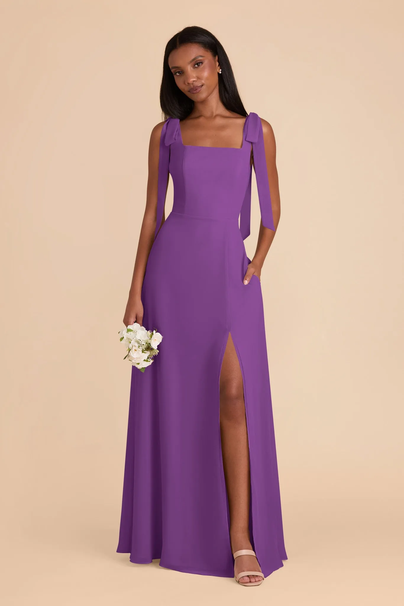 Alex Chiffon Dress - Amethyst sold by Birdy Grey product image thumbnail 4