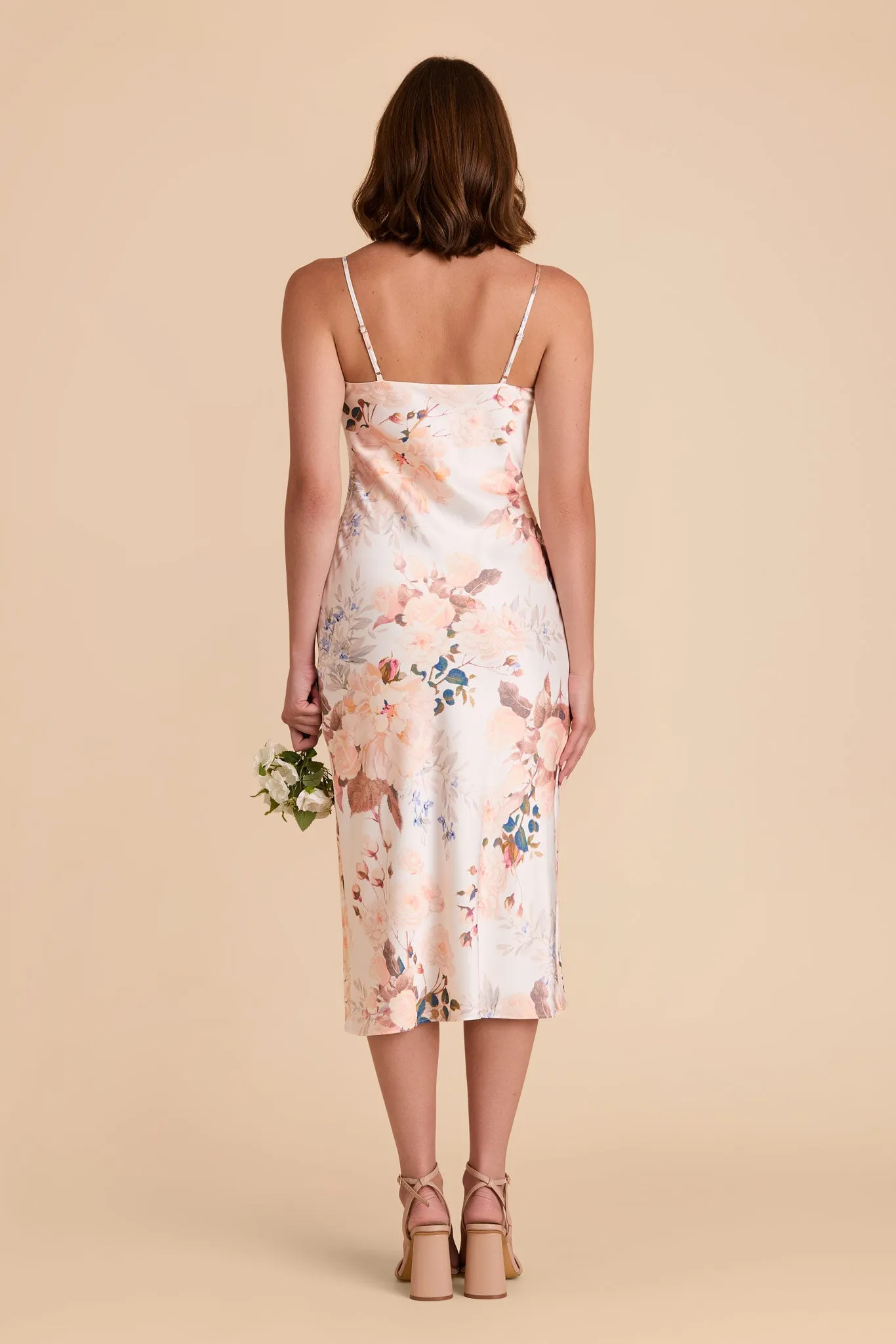 Liza Matte Satin Dress - Champagne Cascadia Bouquet sold by Birdy Grey product image thumbnail 4