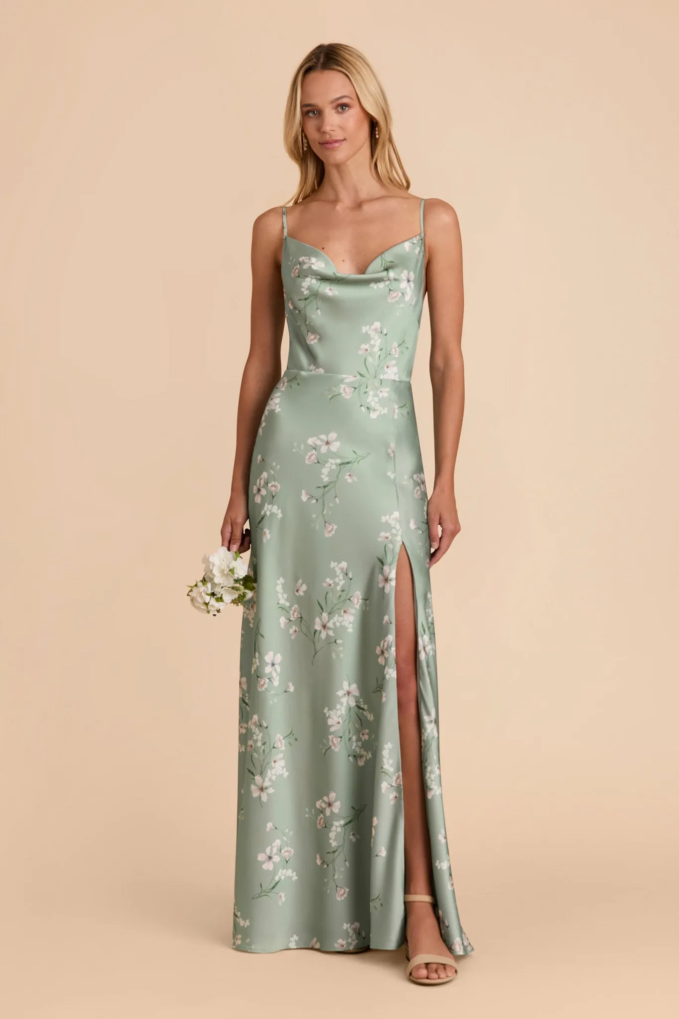 Lisa Matte Satin Dress - Sage Le Fleur sold by Birdy Grey