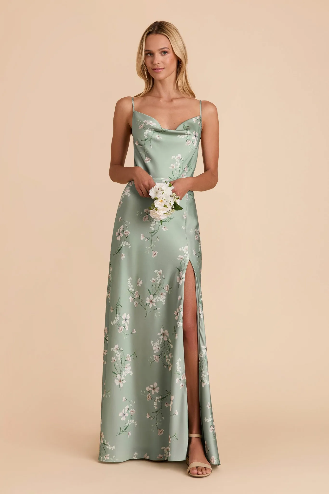 Lisa Matte Satin Dress - Sage Le Fleur sold by Birdy Grey product image thumbnail 2