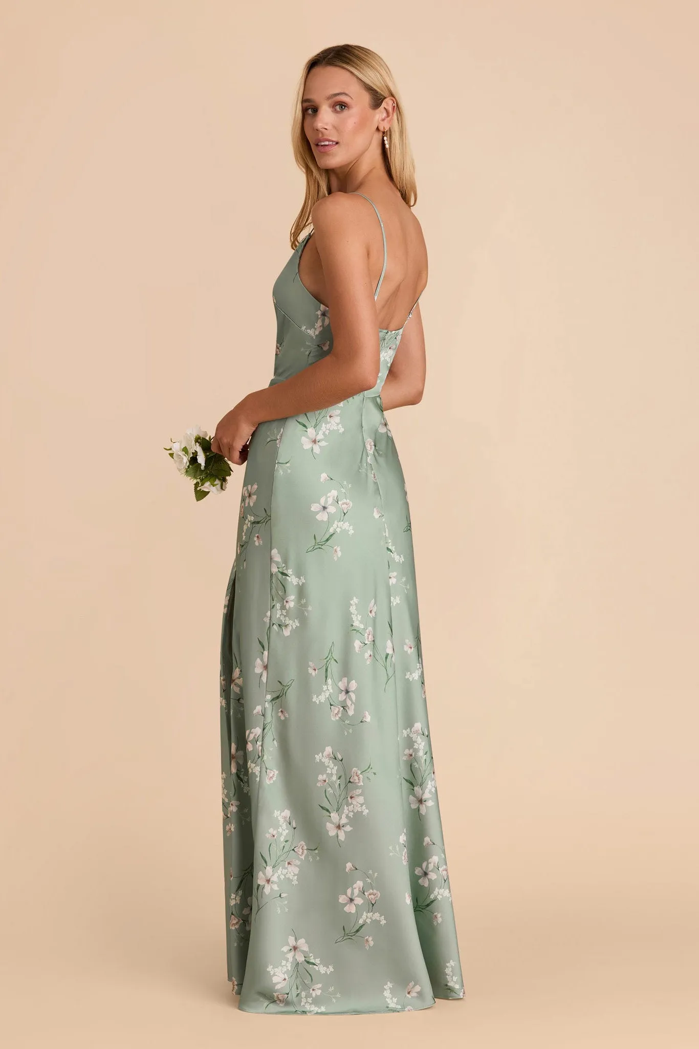 Lisa Matte Satin Dress - Sage Le Fleur sold by Birdy Grey product image thumbnail 3