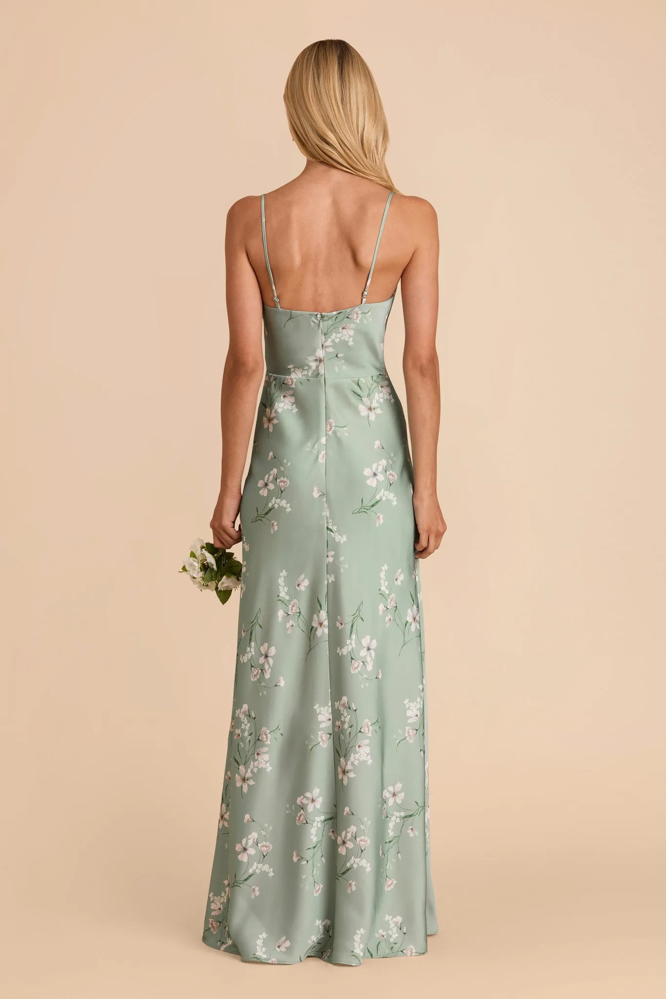 Lisa Matte Satin Dress - Sage Le Fleur sold by Birdy Grey product image thumbnail 4