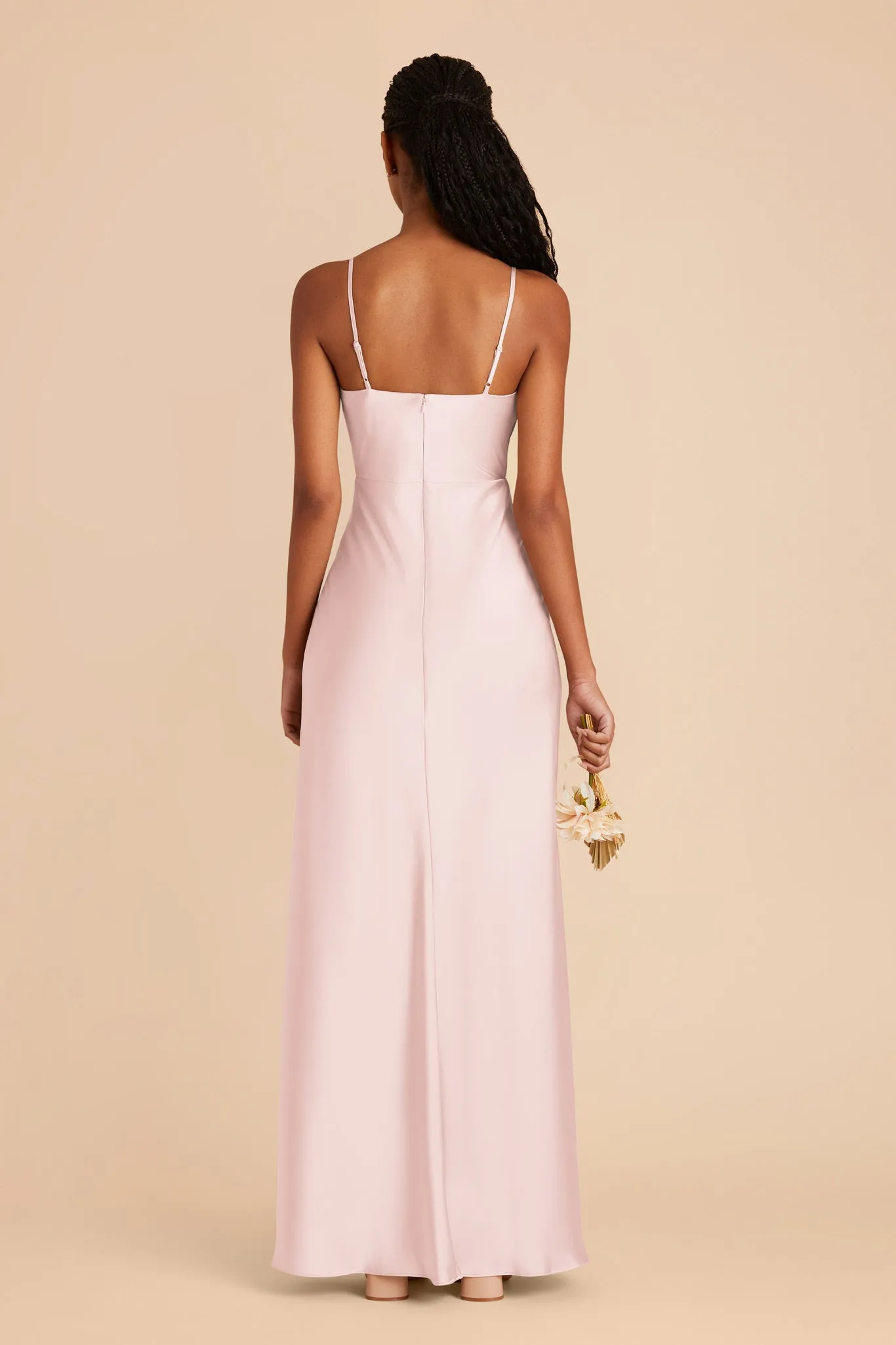 Lisa Matte Satin Dress - Pale Blush sold by Birdy Grey product image thumbnail 5