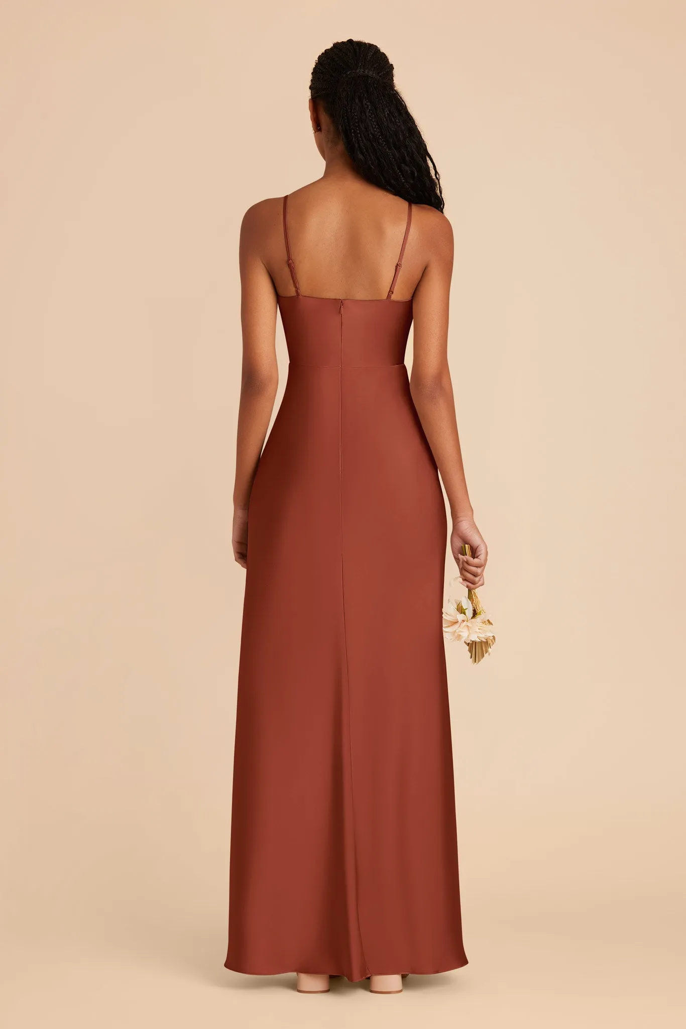 Lisa Matte Satin Dress - Auburn sold by Birdy Grey product image thumbnail 5