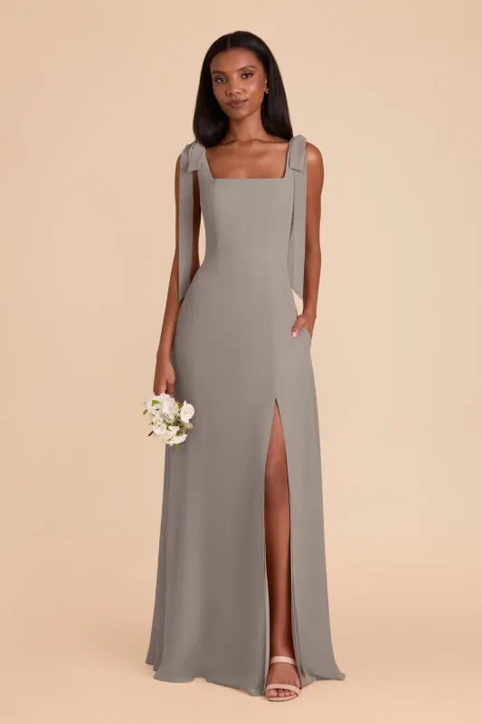 Alex Chiffon Dress - Silver sold by Birdy Grey