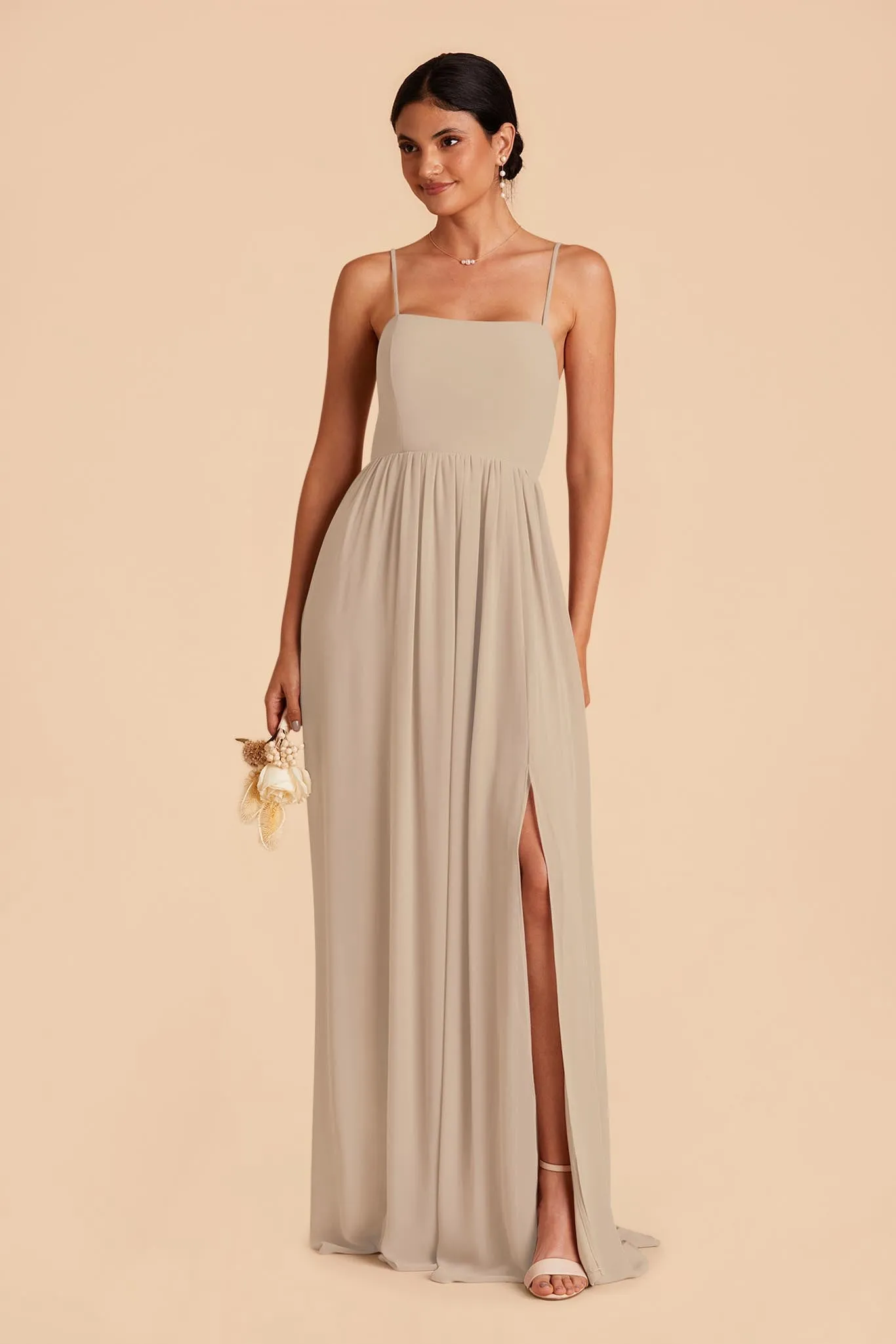 August Chiffon Dress - Almond sold by Birdy Grey product image thumbnail 4