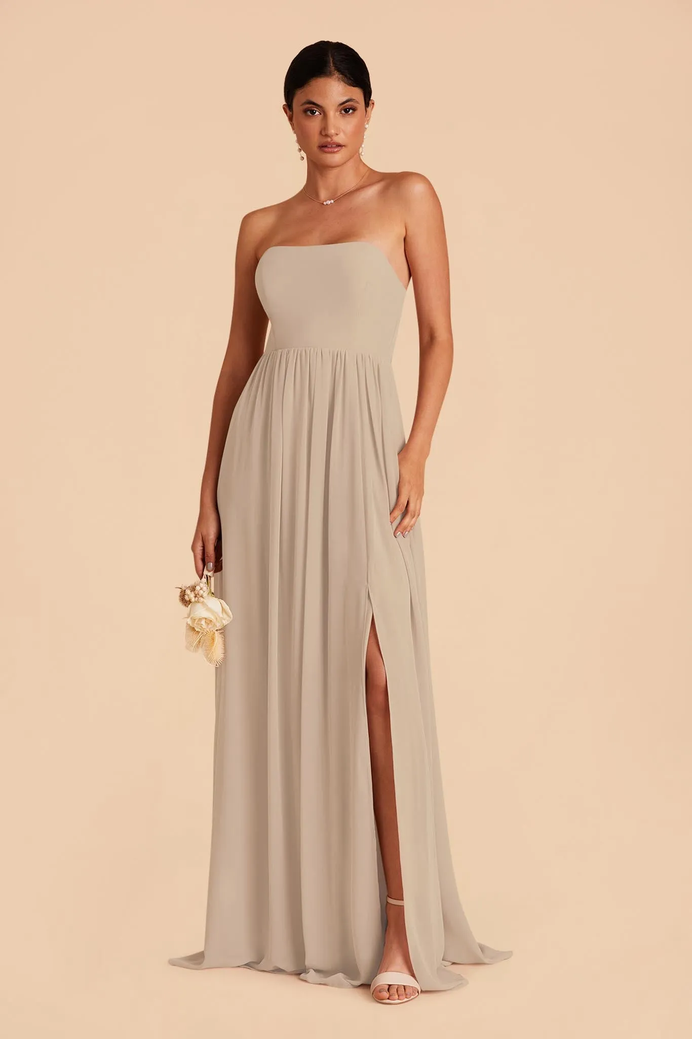 August Chiffon Dress - Almond sold by Birdy Grey product image thumbnail 3