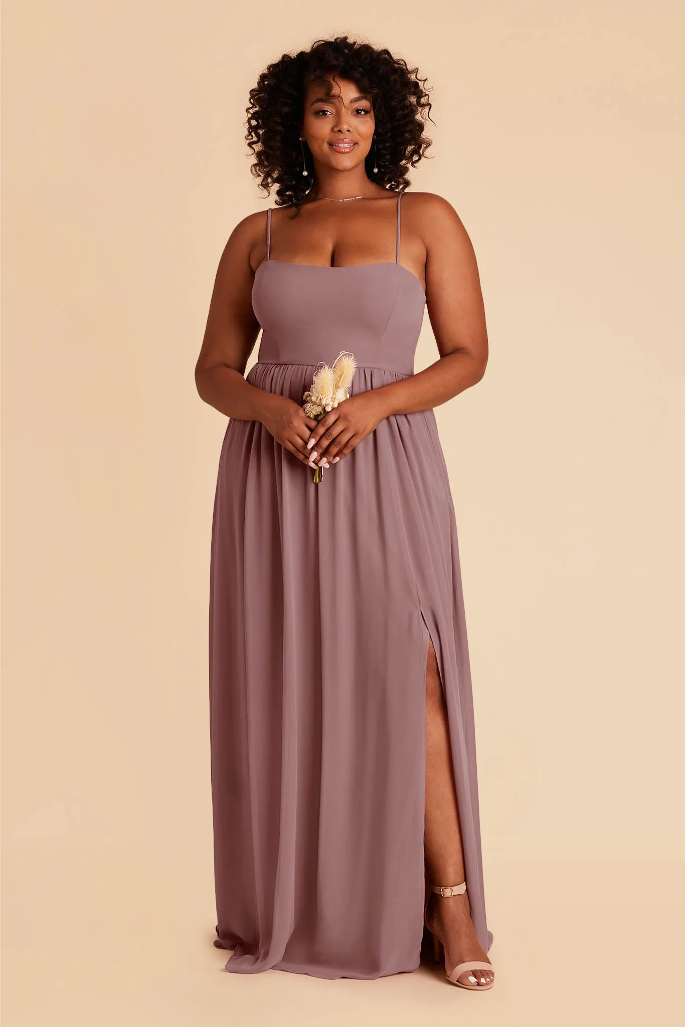 August Chiffon Dress - Dark Mauve sold by Birdy Grey product image thumbnail 2