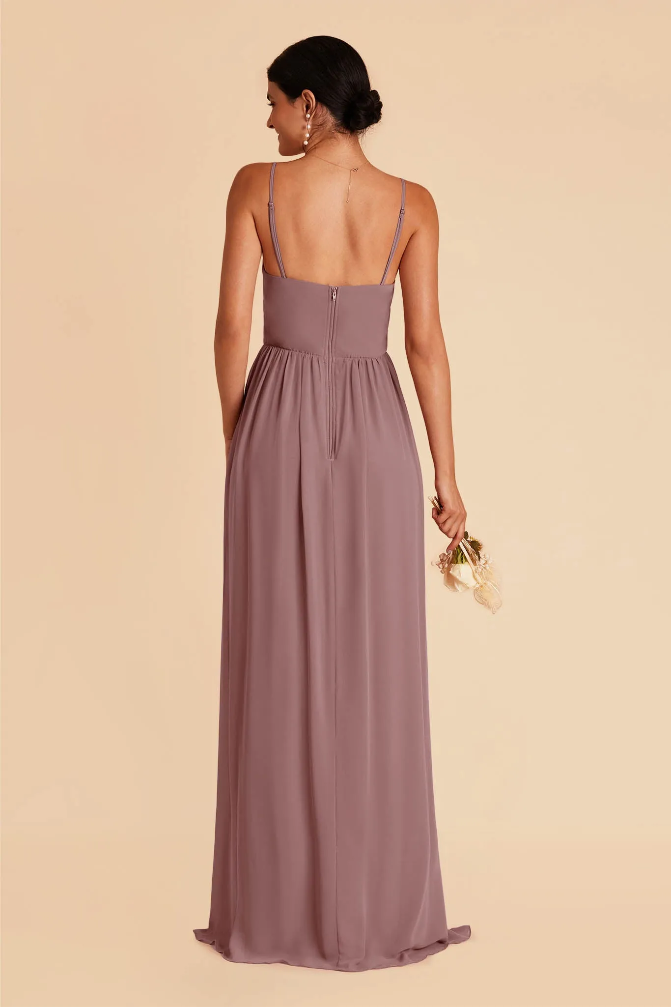 August Chiffon Dress - Dark Mauve sold by Birdy Grey product image thumbnail 5