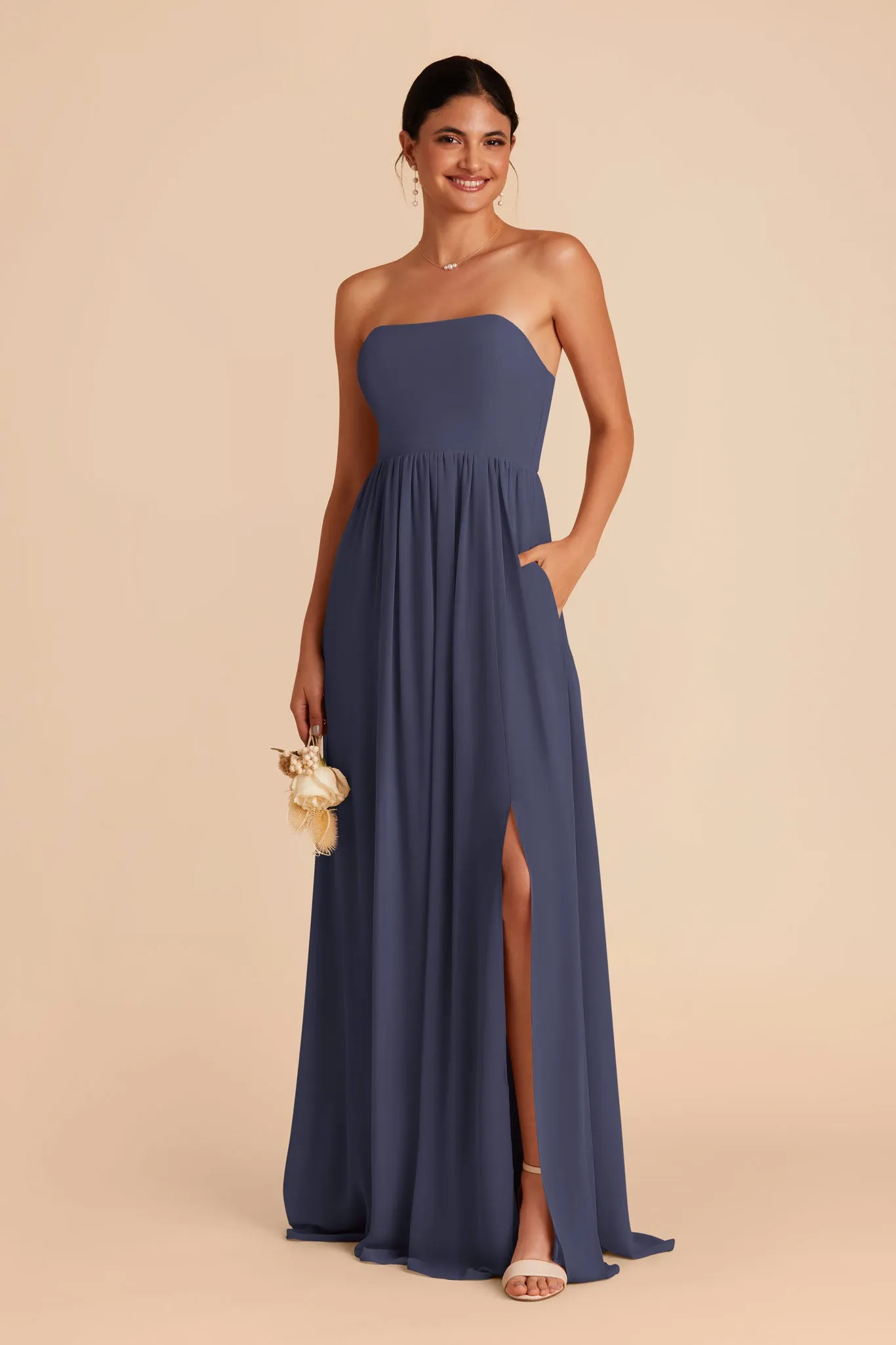 August Chiffon Dress - Dusk Blue sold by Birdy Grey product image thumbnail 3