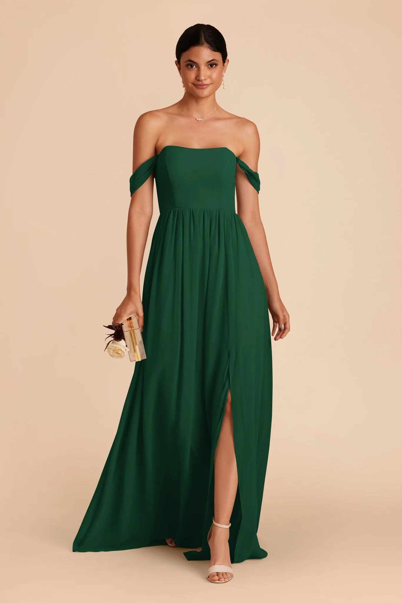 August Chiffon Dress - Forest Green sold by Birdy Grey product image thumbnail 3