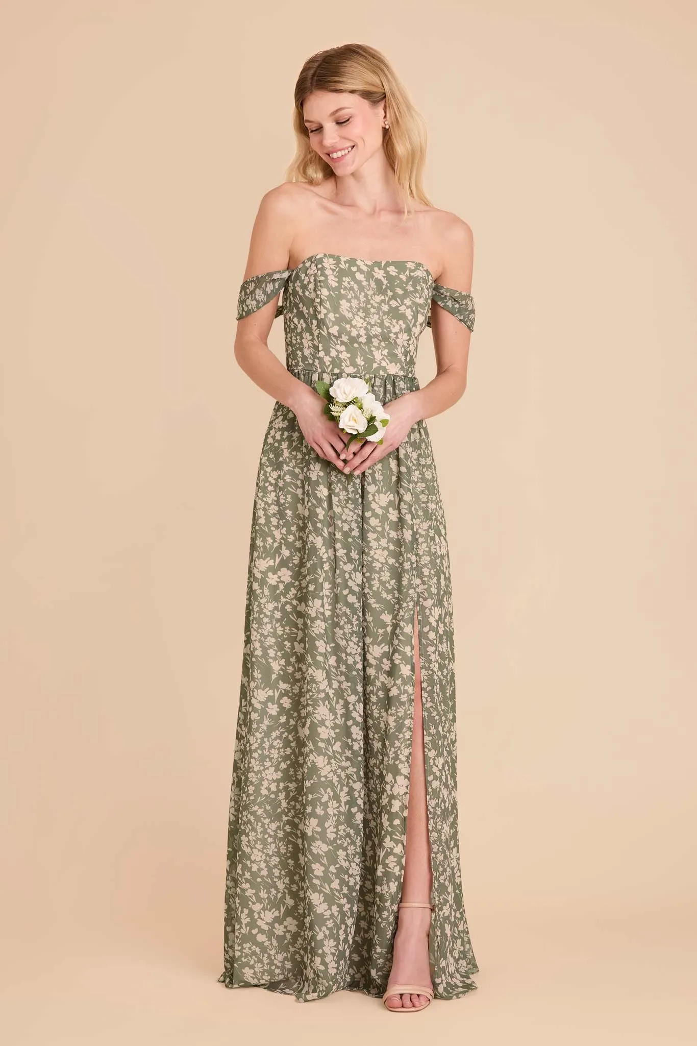 August Chiffon Dress - Thyme Dreamy Floral sold by Birdy Grey product image thumbnail 4