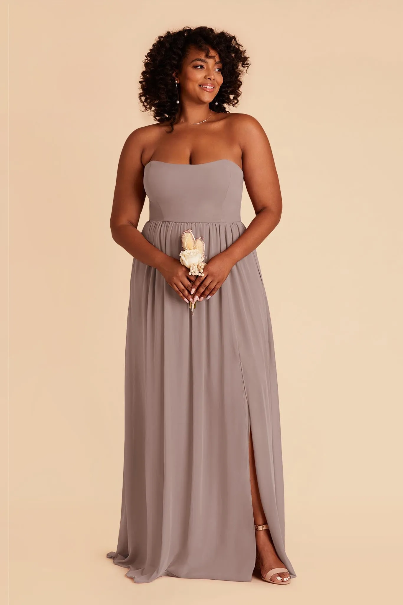 August Chiffon Dress - Toffee sold by Birdy Grey product image thumbnail 2