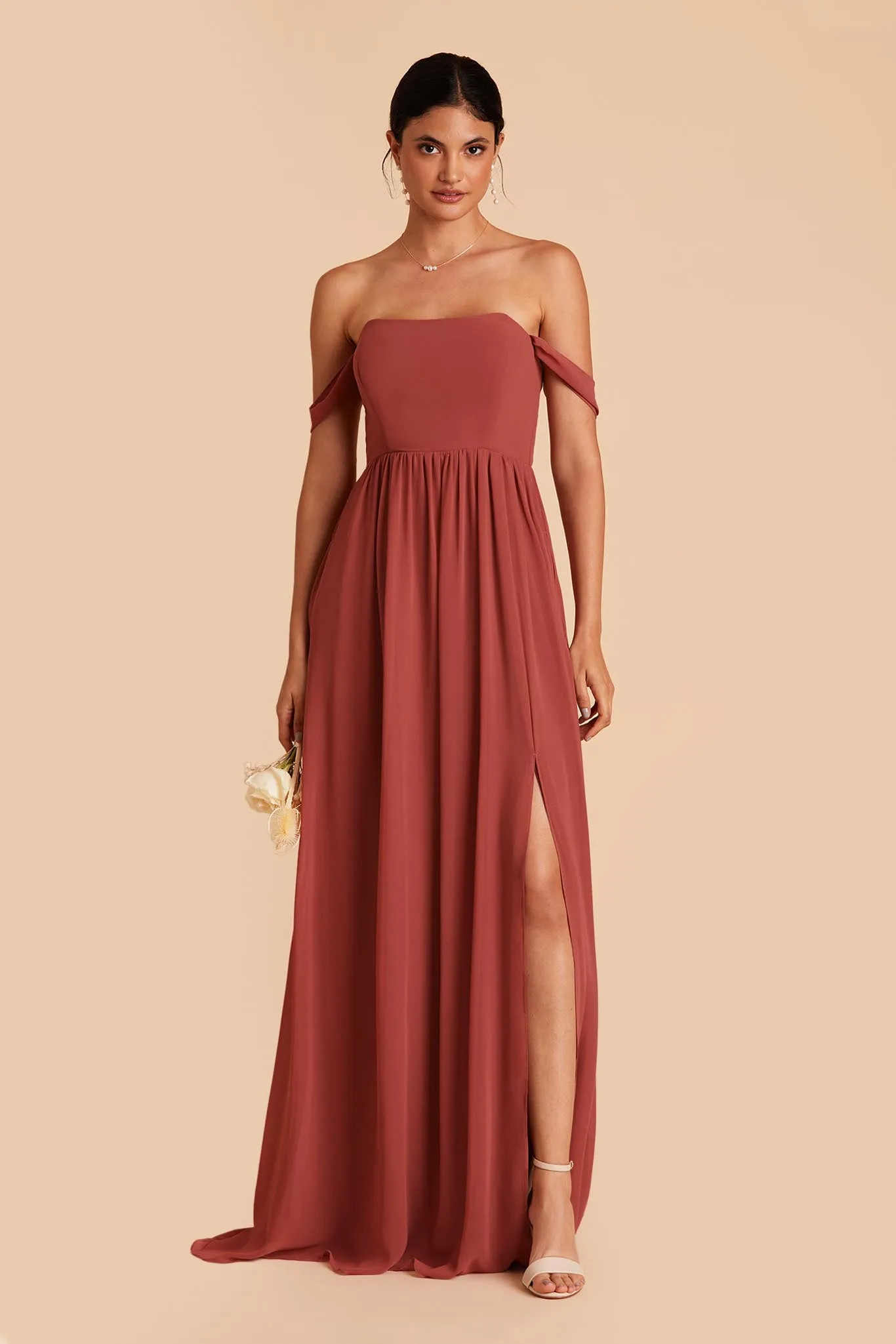 August Chiffon Dress - Spice sold by Birdy Grey