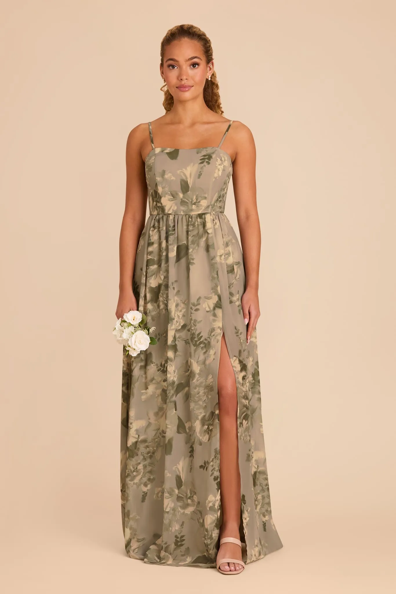 August Chiffon Dress - Doe Painted Botanics sold by Birdy Grey product image thumbnail 4