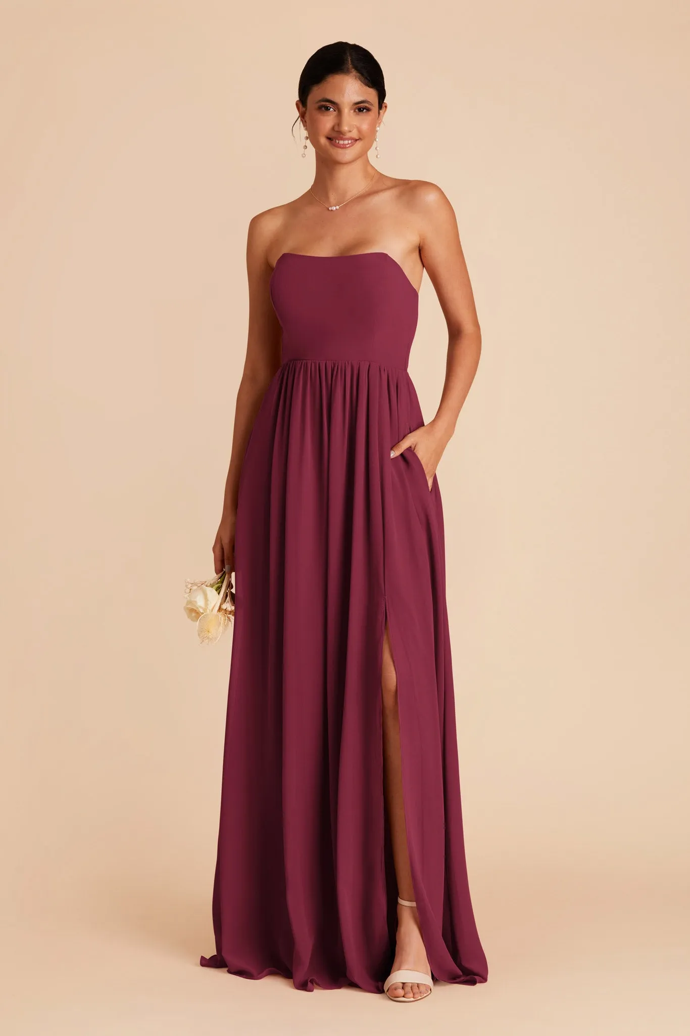 August Chiffon Dress - Berry sold by Birdy Grey product image thumbnail 3