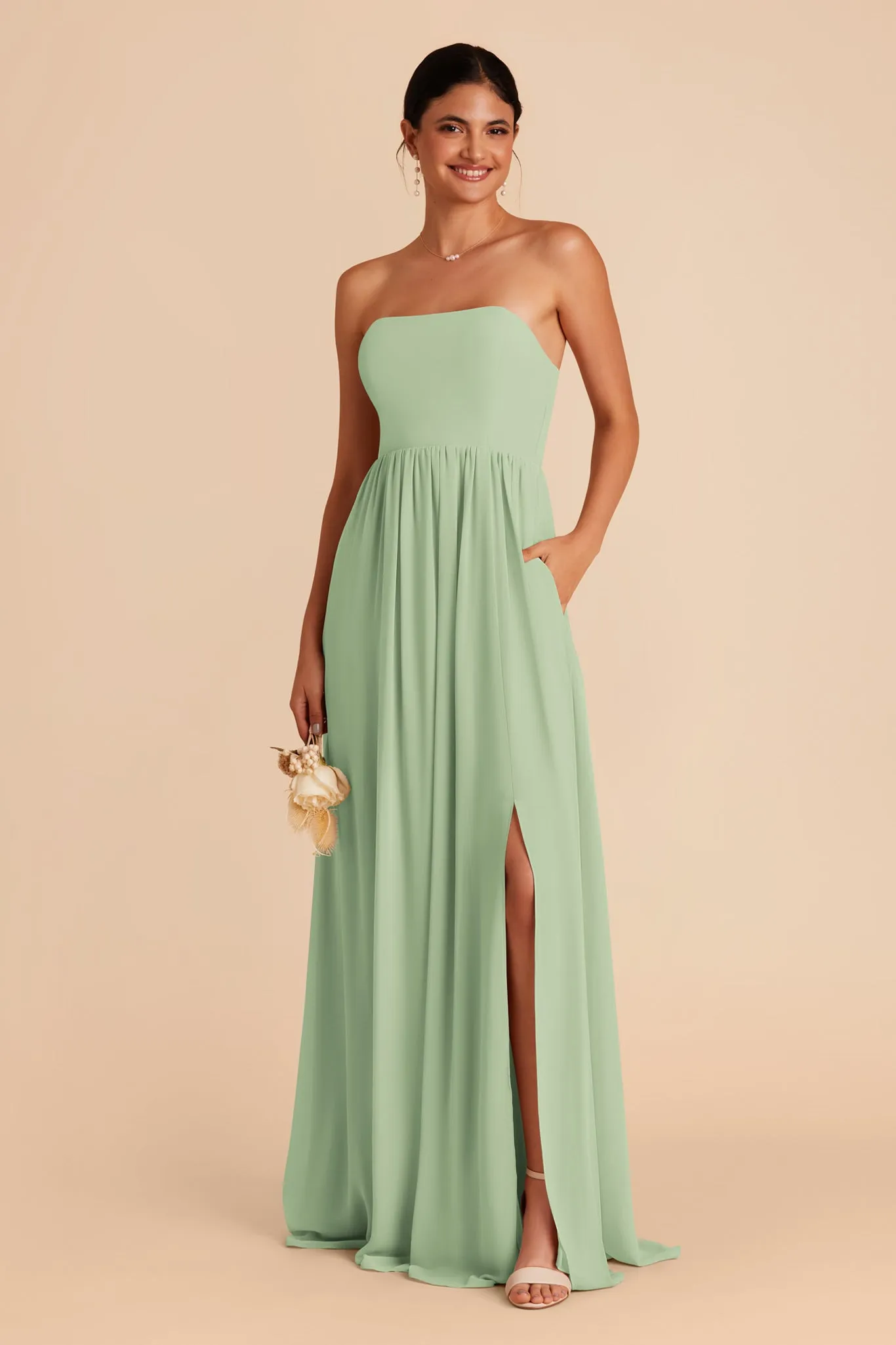 August Chiffon Dress - Pistachio sold by Birdy Grey product image thumbnail 4